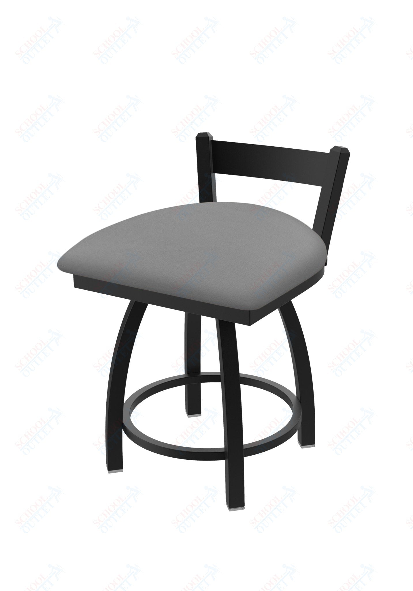 Holland Bar Stool 821 Catalina Low Back Swivel Vanity Stool Upholstered Seat 18"H (HBS - 821 - VS - UP - 18H) - SchoolOutlet