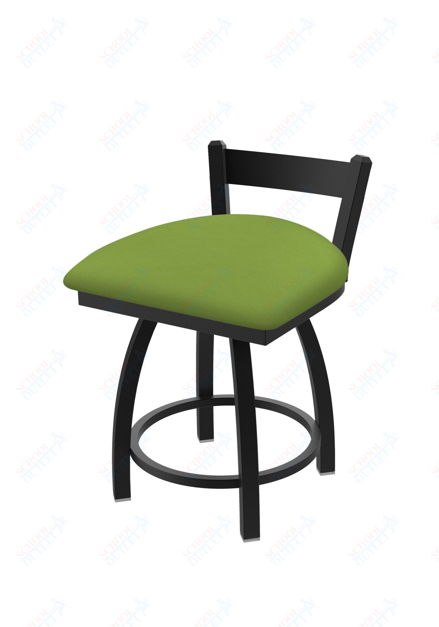 Holland Bar Stool 821 Catalina Low Back Swivel Vanity Stool Upholstered Seat 18"H (HBS - 821 - VS - UP - 18H) - SchoolOutlet