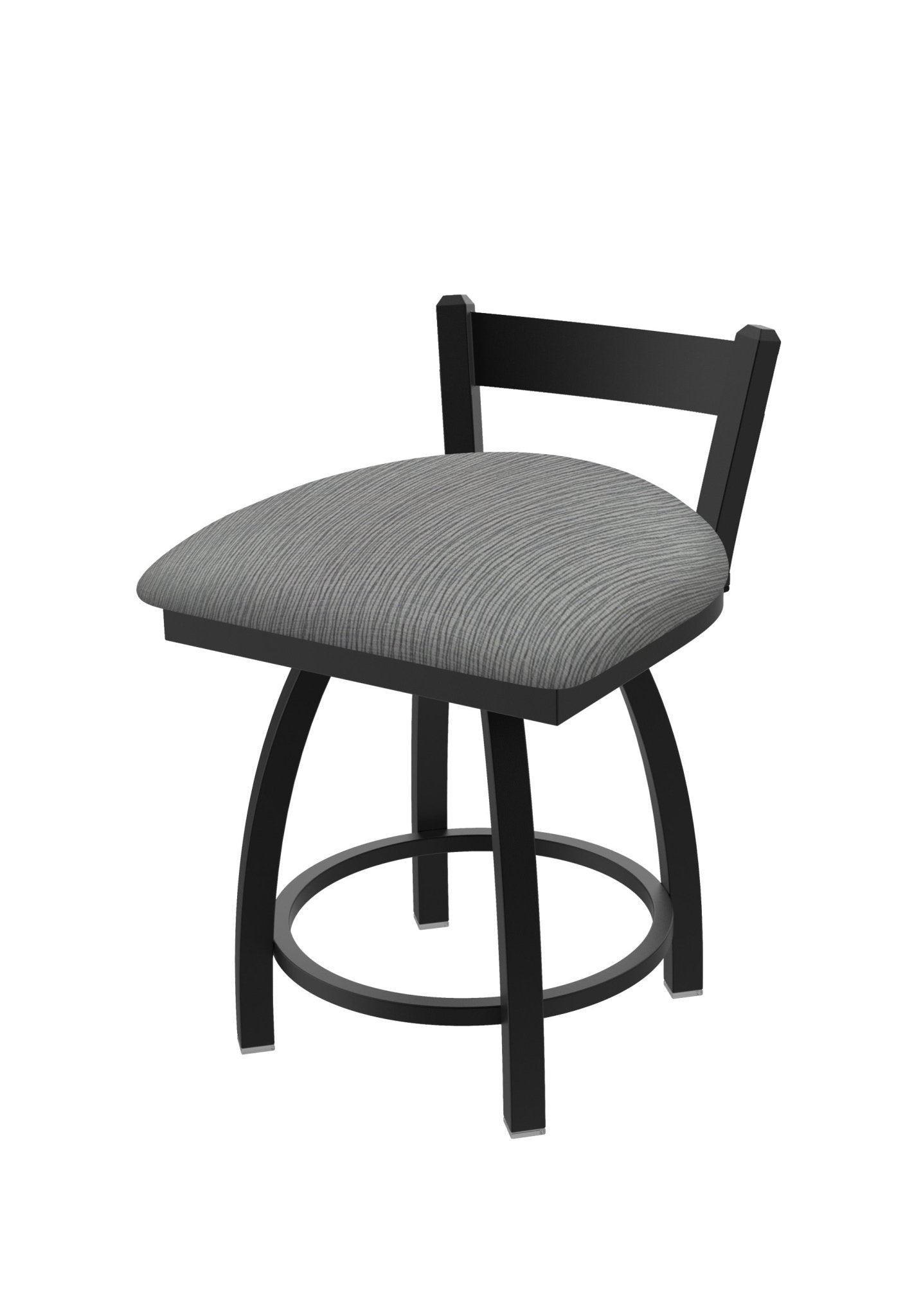 Holland Bar Stool 821 Catalina Low Back Swivel Vanity Stool Upholstered Seat 18"H (HBS - 821 - VS - UP - 18H) - SchoolOutlet