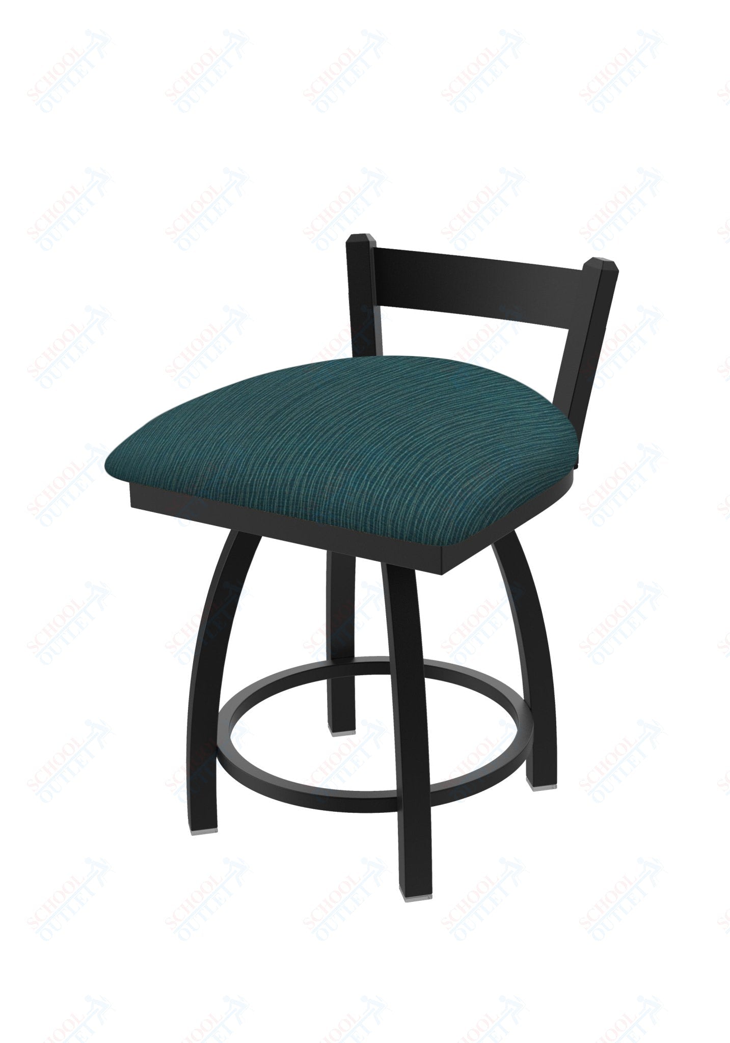 Holland Bar Stool 821 Catalina Low Back Swivel Vanity Stool Upholstered Seat 18"H (HBS - 821 - VS - UP - 18H) - SchoolOutlet