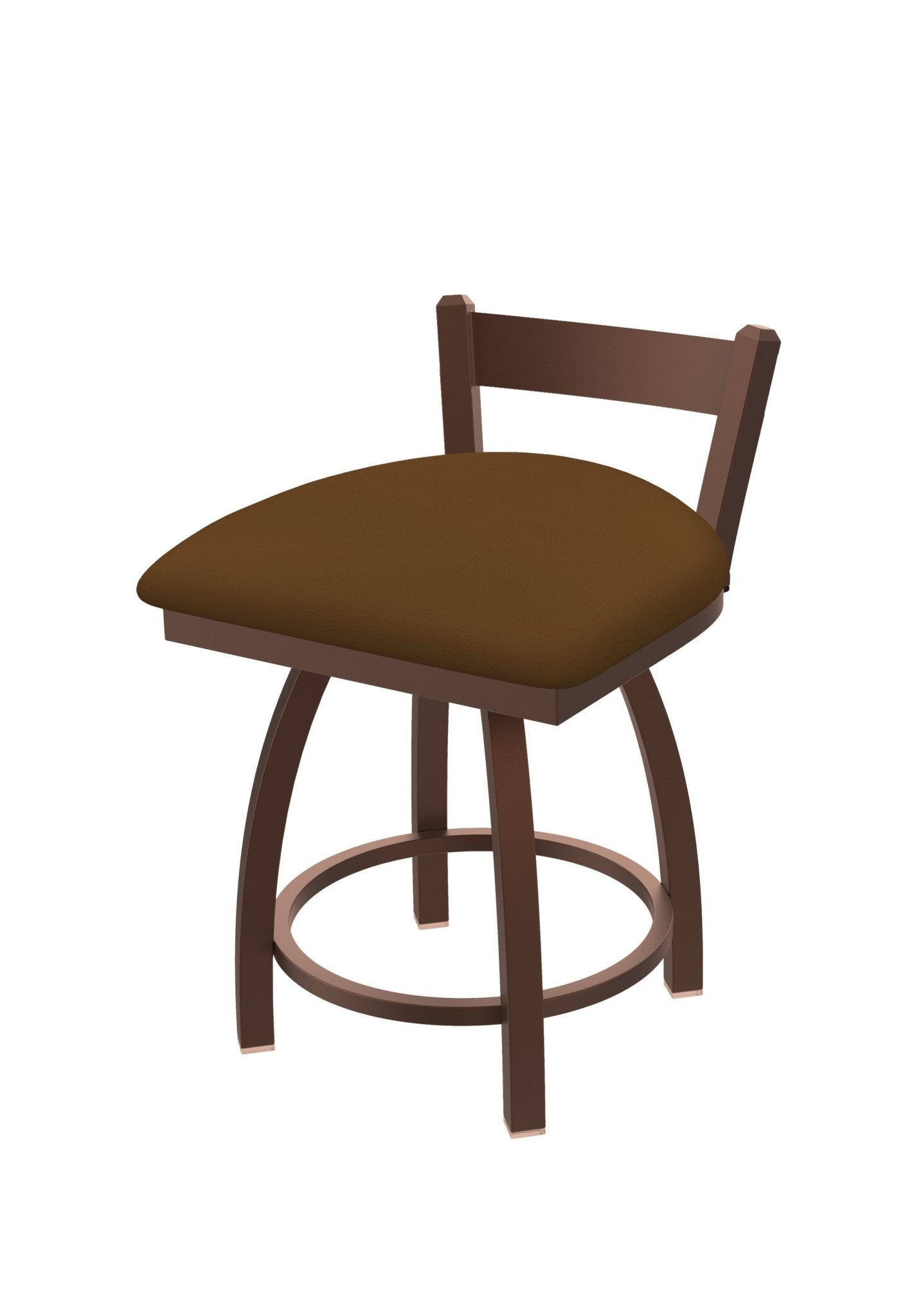 Holland Bar Stool 821 Catalina Low Back Swivel Vanity Stool Upholstered Seat 18"H (HBS - 821 - VS - UP - 18H) - SchoolOutlet