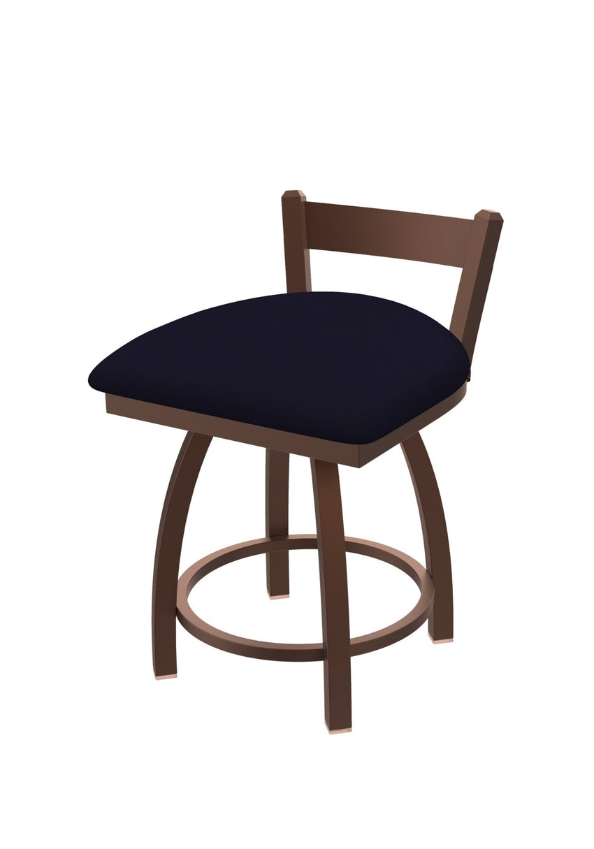 Holland Bar Stool 821 Catalina Low Back Swivel Vanity Stool Upholstered Seat 18"H (HBS - 821 - VS - UP - 18H) - SchoolOutlet