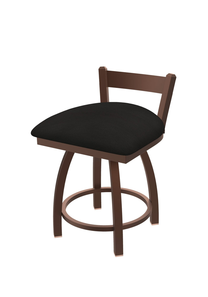 Holland Bar Stool 821 Catalina Low Back Swivel Vanity Stool Upholstered Seat 18"H (HBS - 821 - VS - UP - 18H) - SchoolOutlet