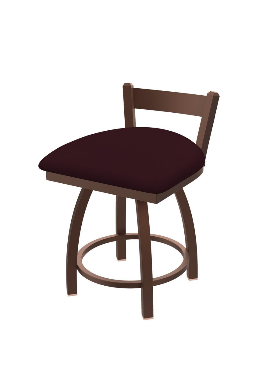 Holland Bar Stool 821 Catalina Low Back Swivel Vanity Stool Upholstered Seat 18"H (HBS - 821 - VS - UP - 18H) - SchoolOutlet