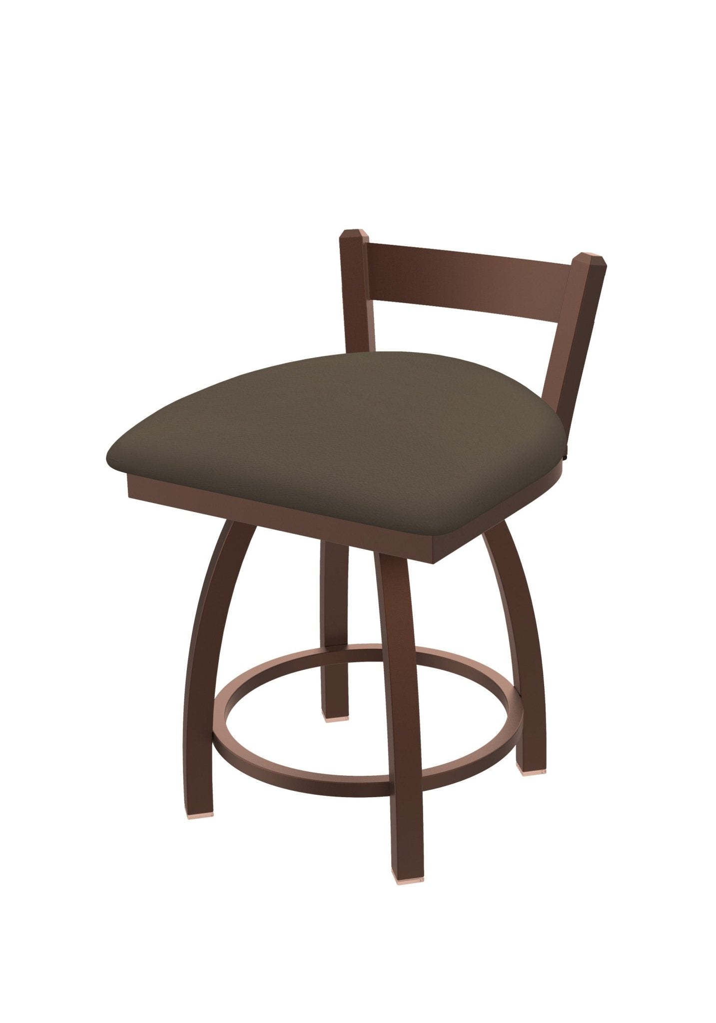Holland Bar Stool 821 Catalina Low Back Swivel Vanity Stool Upholstered Seat 18"H (HBS - 821 - VS - UP - 18H) - SchoolOutlet