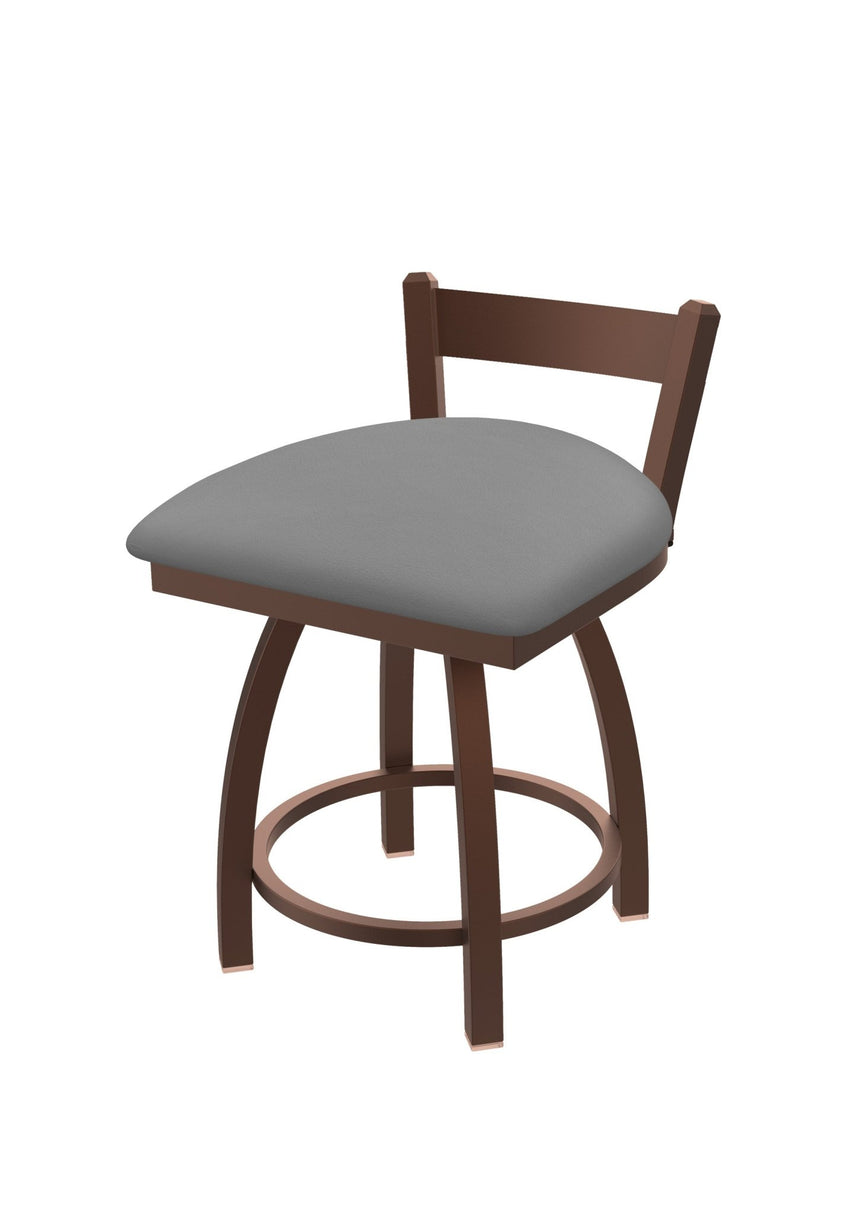 Holland Bar Stool 821 Catalina Low Back Swivel Vanity Stool Upholstered Seat 18"H (HBS - 821 - VS - UP - 18H) - SchoolOutlet