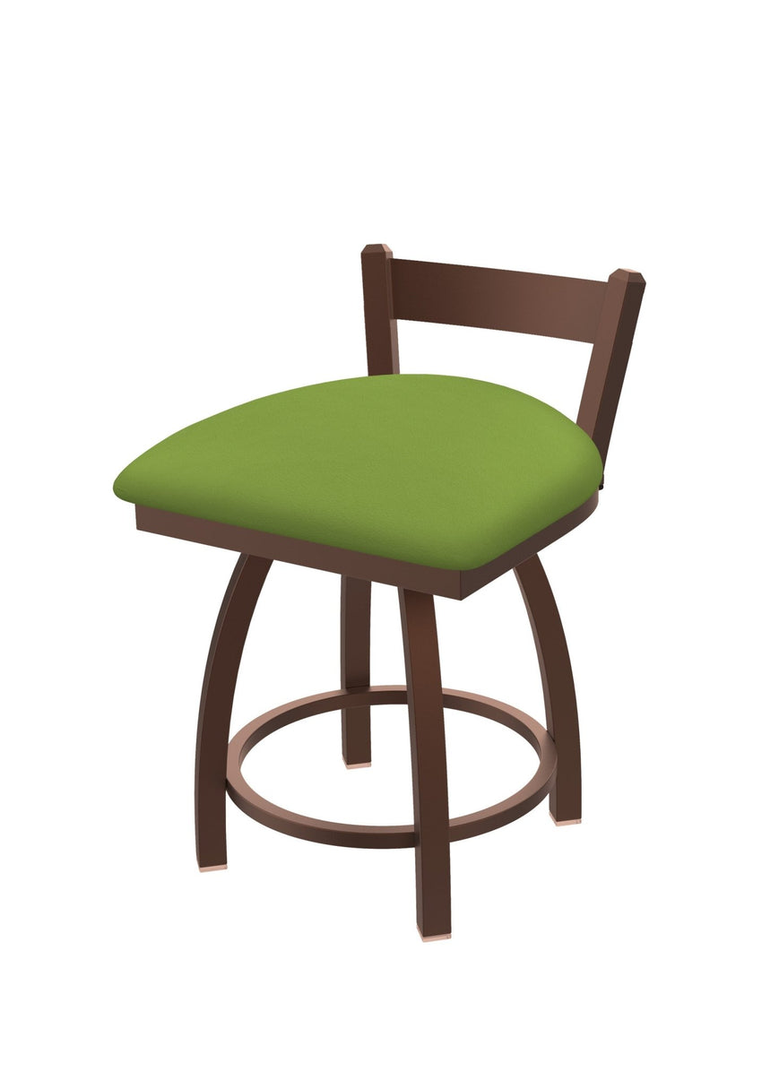 Holland Bar Stool 821 Catalina Low Back Swivel Vanity Stool Upholstered Seat 18"H (HBS - 821 - VS - UP - 18H) - SchoolOutlet