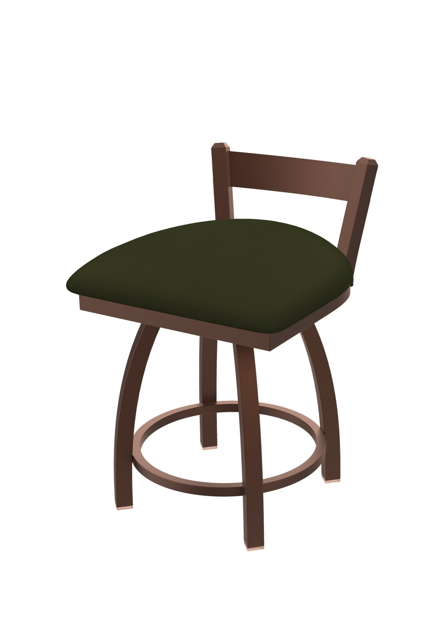 Holland Bar Stool 821 Catalina Low Back Swivel Vanity Stool Upholstered Seat 18"H (HBS - 821 - VS - UP - 18H) - SchoolOutlet