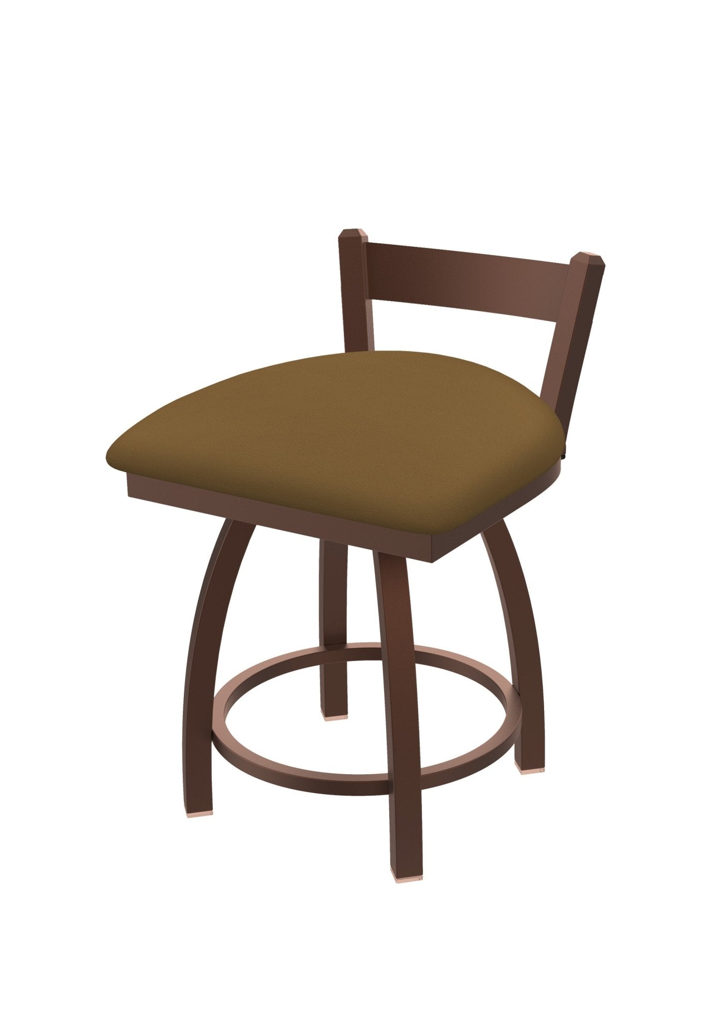 Holland Bar Stool 821 Catalina Low Back Swivel Vanity Stool Upholstered Seat 18"H (HBS - 821 - VS - UP - 18H) - SchoolOutlet