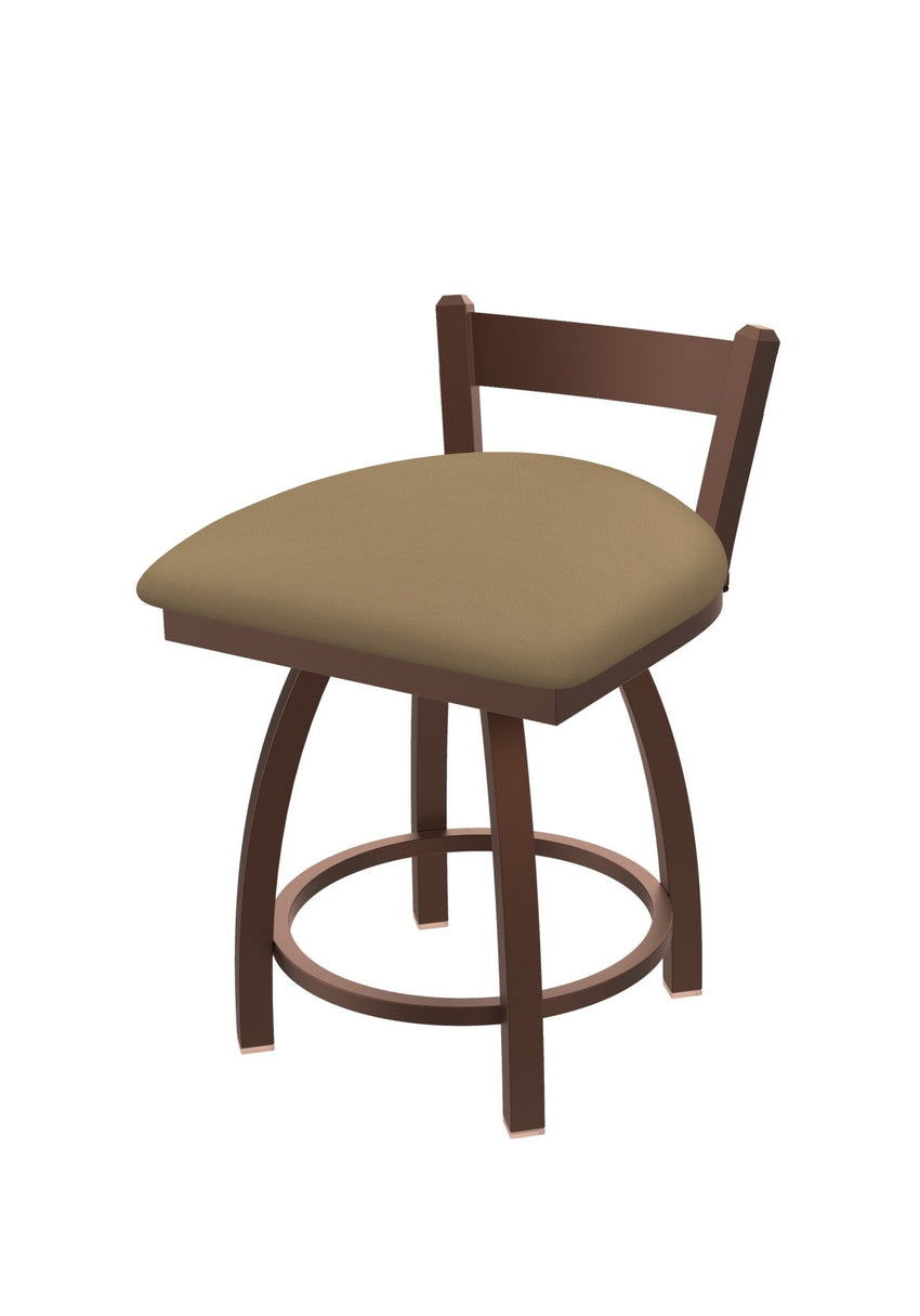 Holland Bar Stool 821 Catalina Low Back Swivel Vanity Stool Upholstered Seat 18"H (HBS - 821 - VS - UP - 18H) - SchoolOutlet