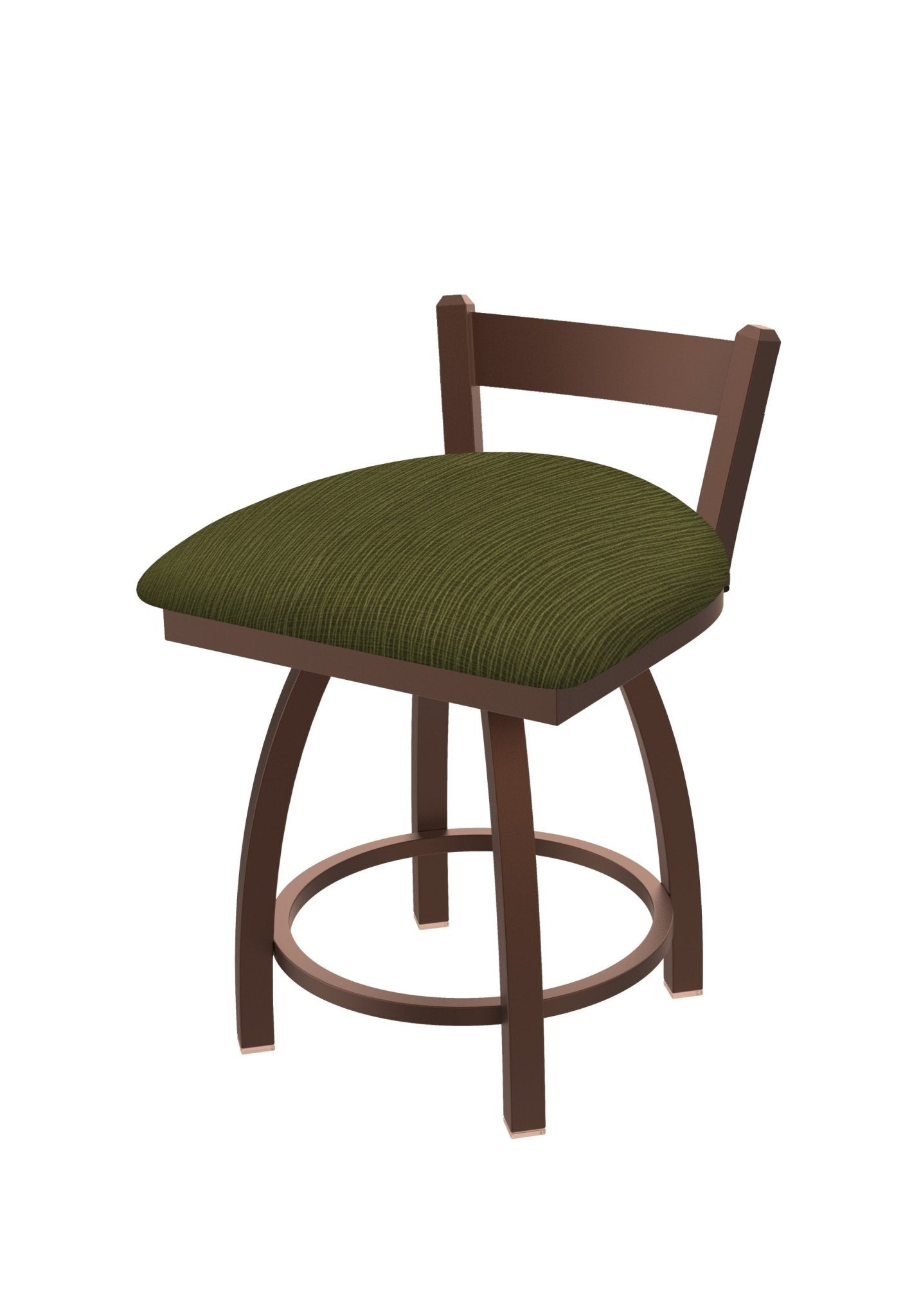 Holland Bar Stool 821 Catalina Low Back Swivel Vanity Stool Upholstered Seat 18"H (HBS - 821 - VS - UP - 18H) - SchoolOutlet