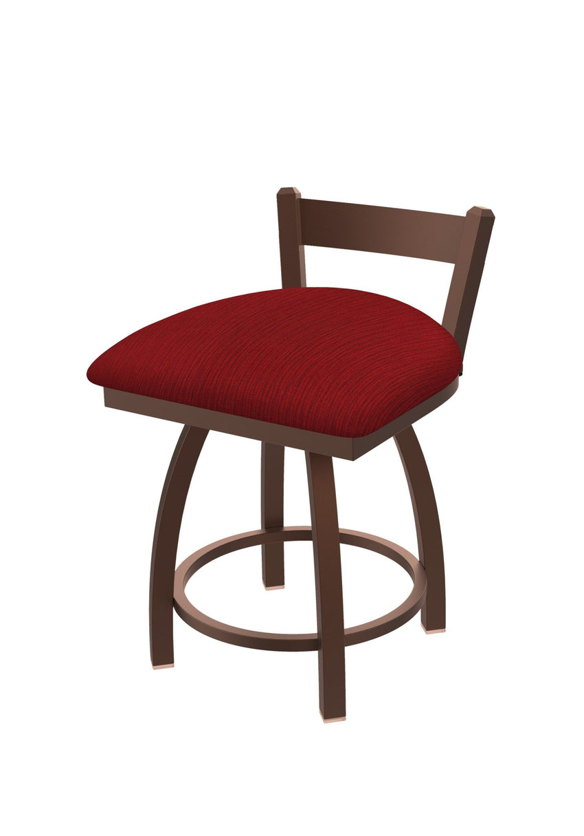Holland Bar Stool 821 Catalina Low Back Swivel Vanity Stool Upholstered Seat 18"H (HBS - 821 - VS - UP - 18H) - SchoolOutlet