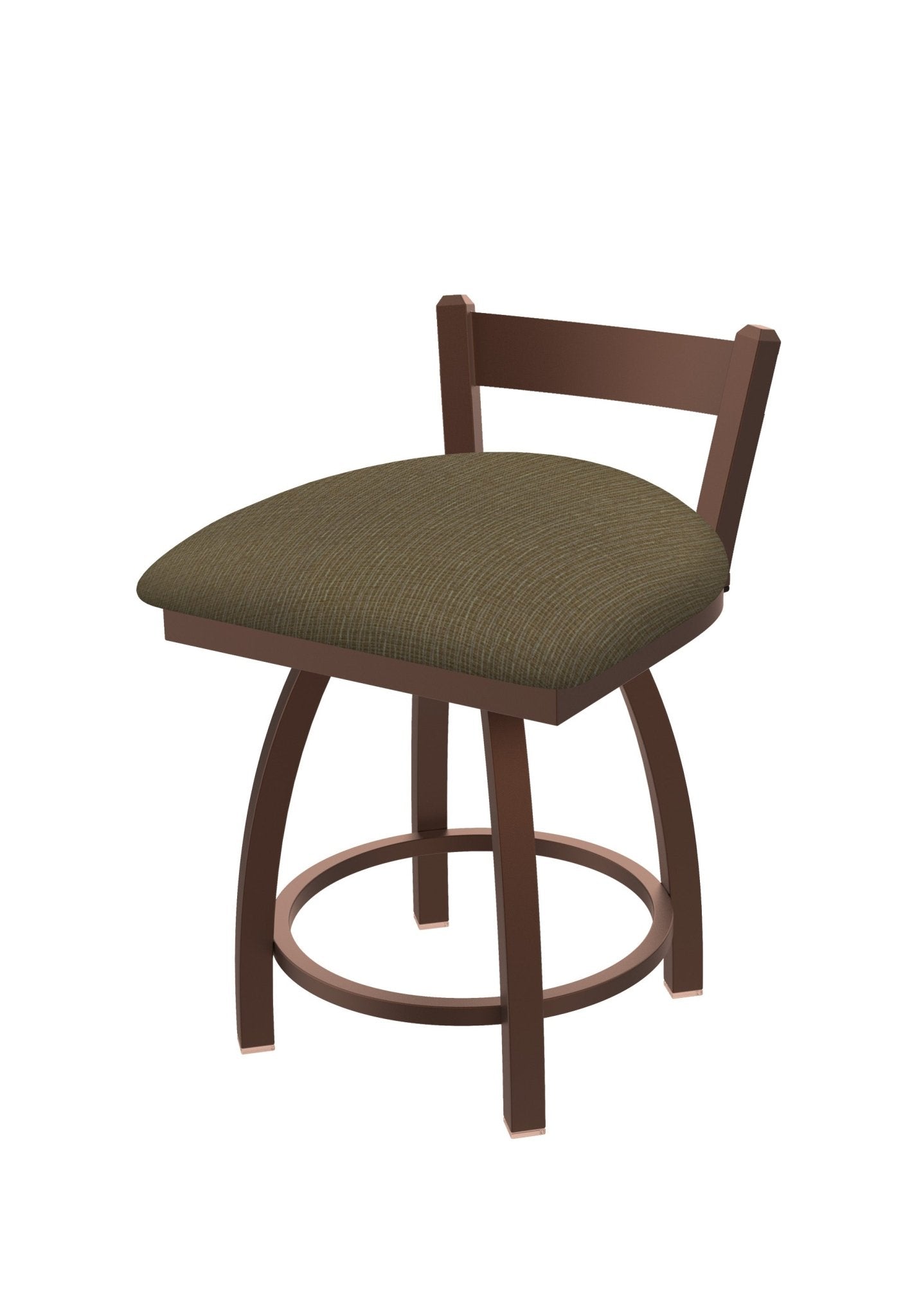Holland Bar Stool 821 Catalina Low Back Swivel Vanity Stool Upholstered Seat 18"H (HBS - 821 - VS - UP - 18H) - SchoolOutlet