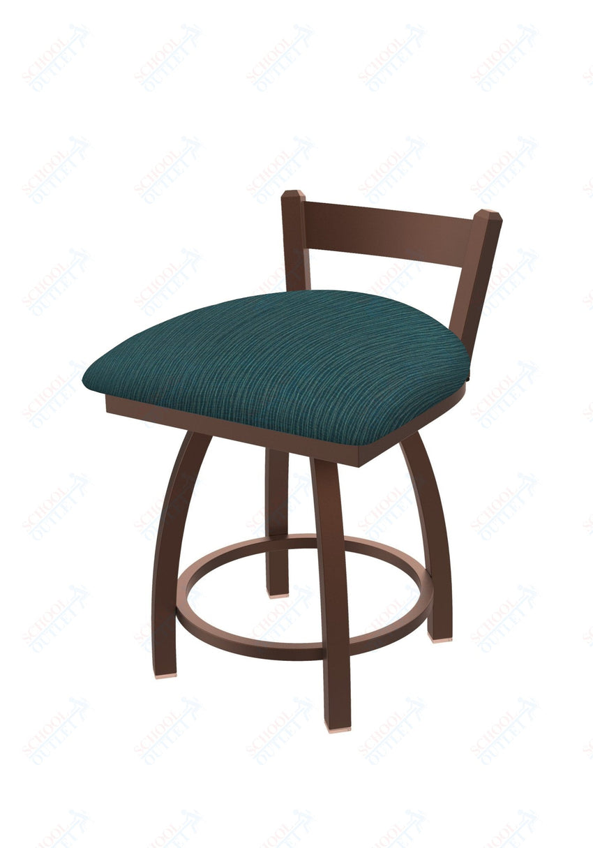 Holland Bar Stool 821 Catalina Low Back Swivel Vanity Stool Upholstered Seat 18"H (HBS - 821 - VS - UP - 18H) - SchoolOutlet