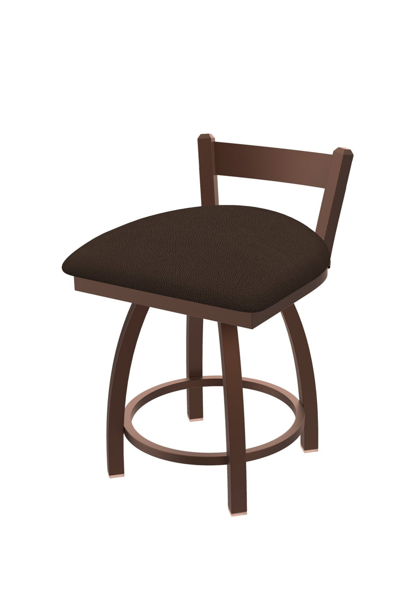 Holland Bar Stool 821 Catalina Low Back Swivel Vanity Stool Upholstered Seat 18"H (HBS - 821 - VS - UP - 18H) - SchoolOutlet
