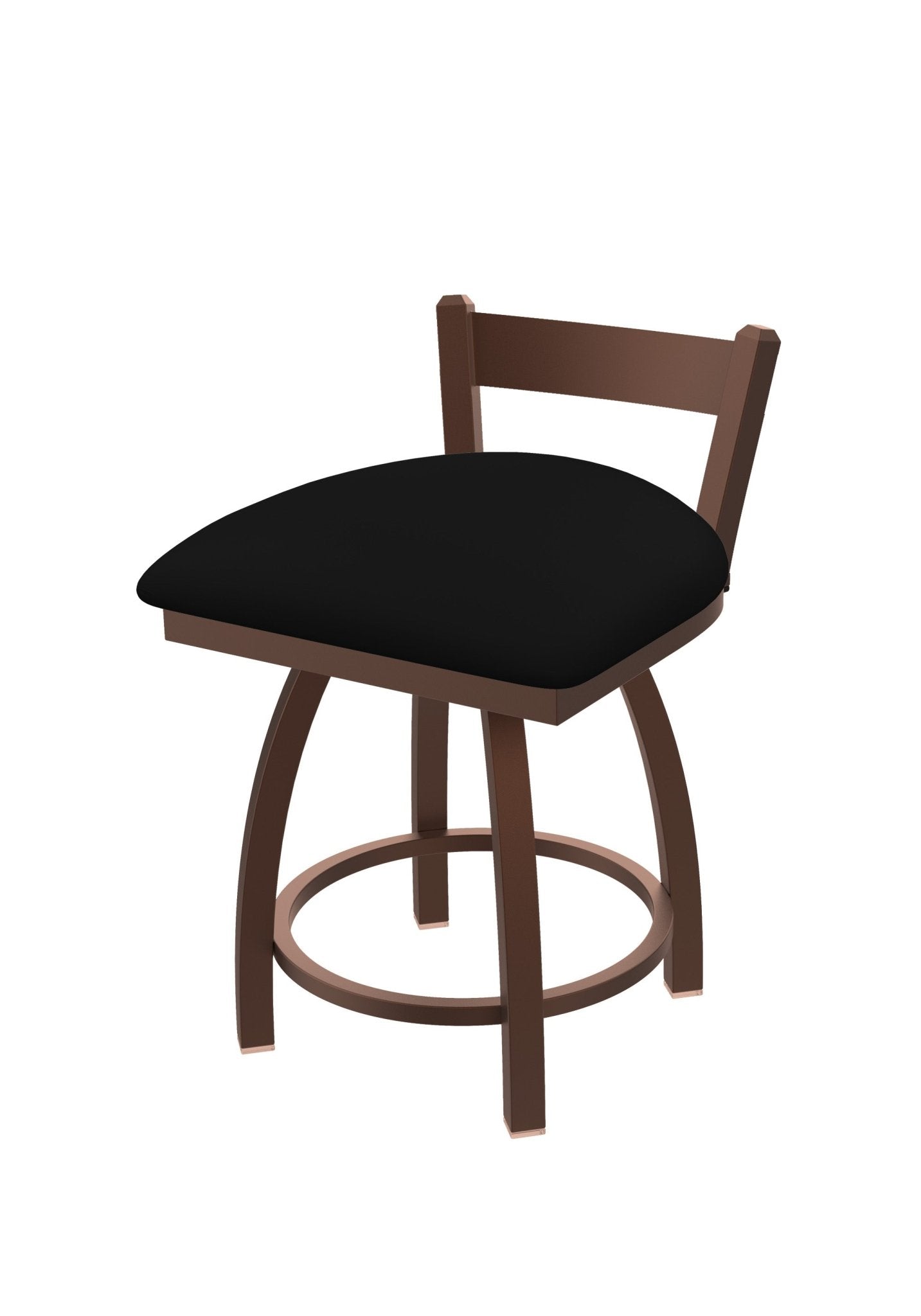 Holland Bar Stool 821 Catalina Low Back Swivel Vanity Stool Upholstered Seat 18"H (HBS - 821 - VS - UP - 18H) - SchoolOutlet