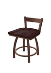 Holland Bar Stool 821 Catalina Low Back Swivel Vanity Stool Wooden Seat 18