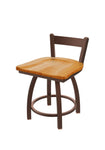 Holland Bar Stool 821 Catalina Low Back Swivel Vanity Stool Wooden Seat 18
