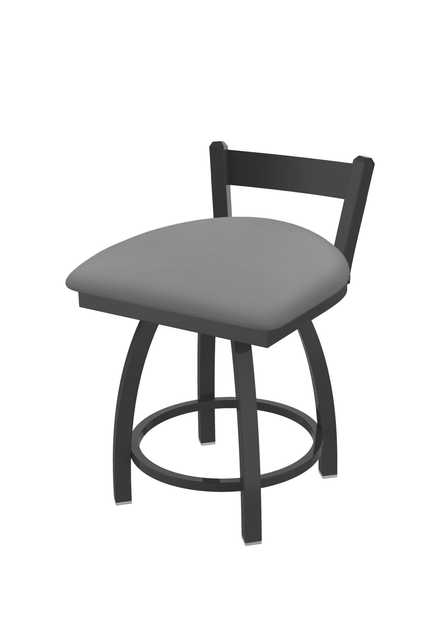 Holland Bar Stool 821 Catalina Low Back Swivel Vanity Stool Upholstered Seat 18"H (HBS - 821 - VS - UP - 18H) - SchoolOutlet