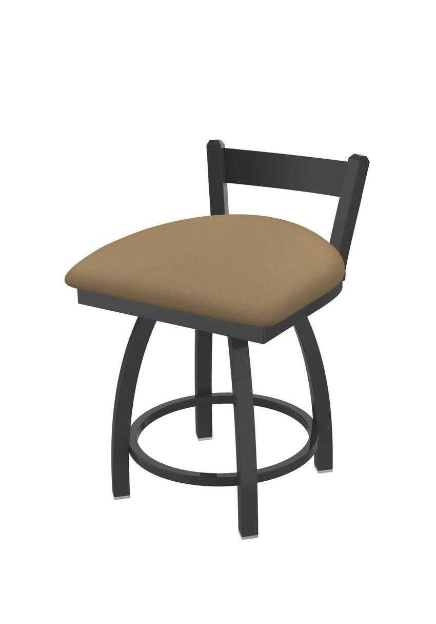 Holland Bar Stool 821 Catalina Low Back Swivel Vanity Stool Upholstered Seat 18"H (HBS - 821 - VS - UP - 18H) - SchoolOutlet