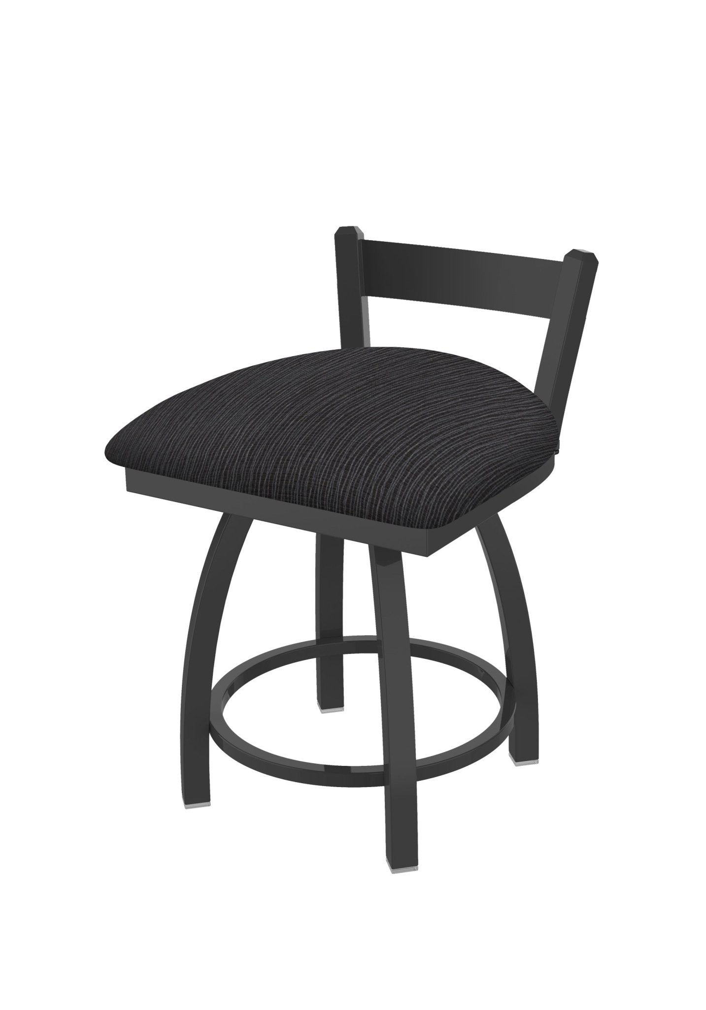 Holland Bar Stool 821 Catalina Low Back Swivel Vanity Stool Upholstered Seat 18"H (HBS - 821 - VS - UP - 18H) - SchoolOutlet