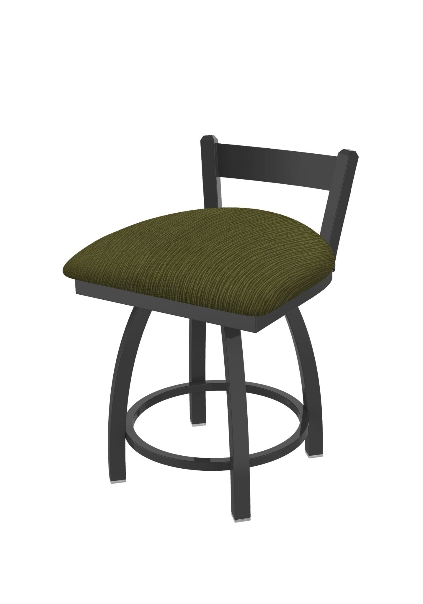 Holland Bar Stool 821 Catalina Low Back Swivel Vanity Stool Upholstered Seat 18"H (HBS - 821 - VS - UP - 18H) - SchoolOutlet