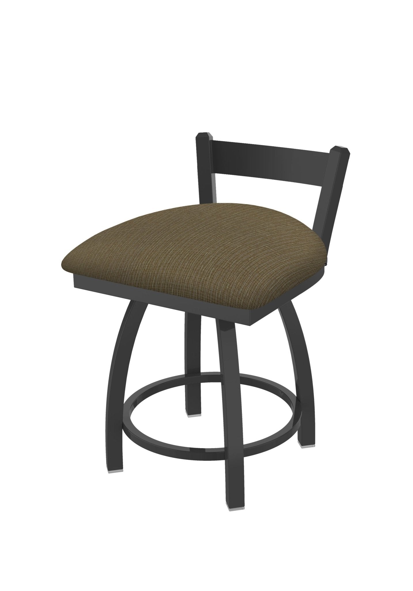 Holland Bar Stool 821 Catalina Low Back Swivel Vanity Stool Upholstered Seat 18"H (HBS - 821 - VS - UP - 18H) - SchoolOutlet