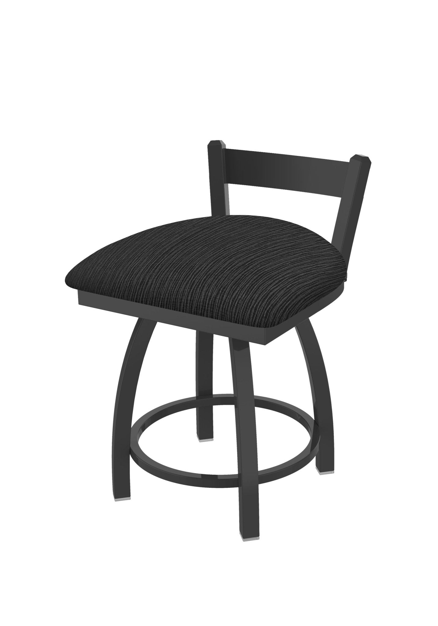 Holland Bar Stool 821 Catalina Low Back Swivel Vanity Stool Upholstered Seat 18"H (HBS - 821 - VS - UP - 18H) - SchoolOutlet