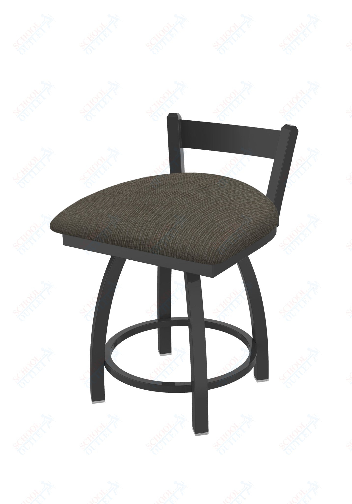 Holland Bar Stool 821 Catalina Low Back Swivel Vanity Stool Upholstered Seat 18"H (HBS - 821 - VS - UP - 18H) - SchoolOutlet