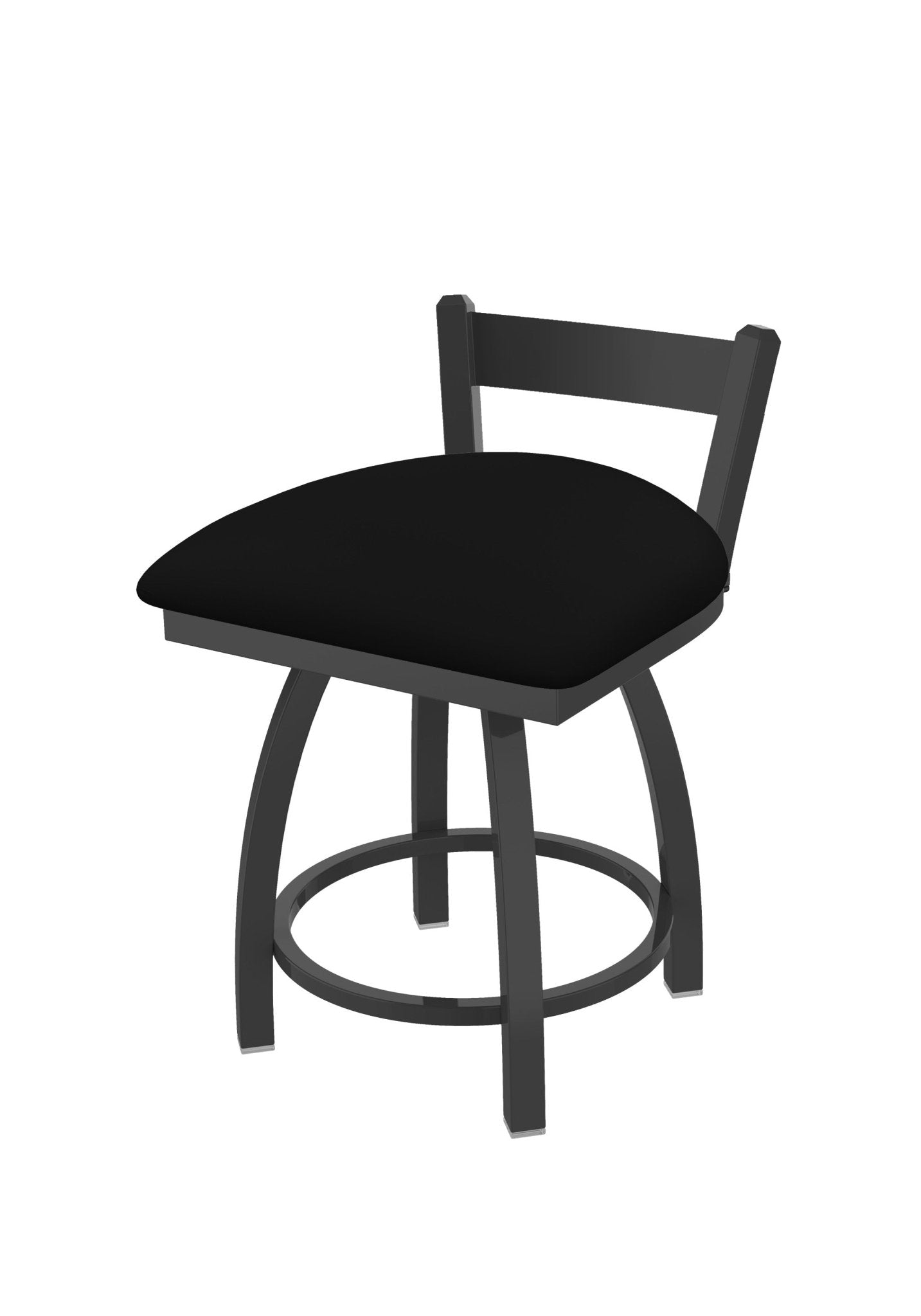 Holland Bar Stool 821 Catalina Low Back Swivel Vanity Stool Upholstered Seat 18"H (HBS - 821 - VS - UP - 18H) - SchoolOutlet