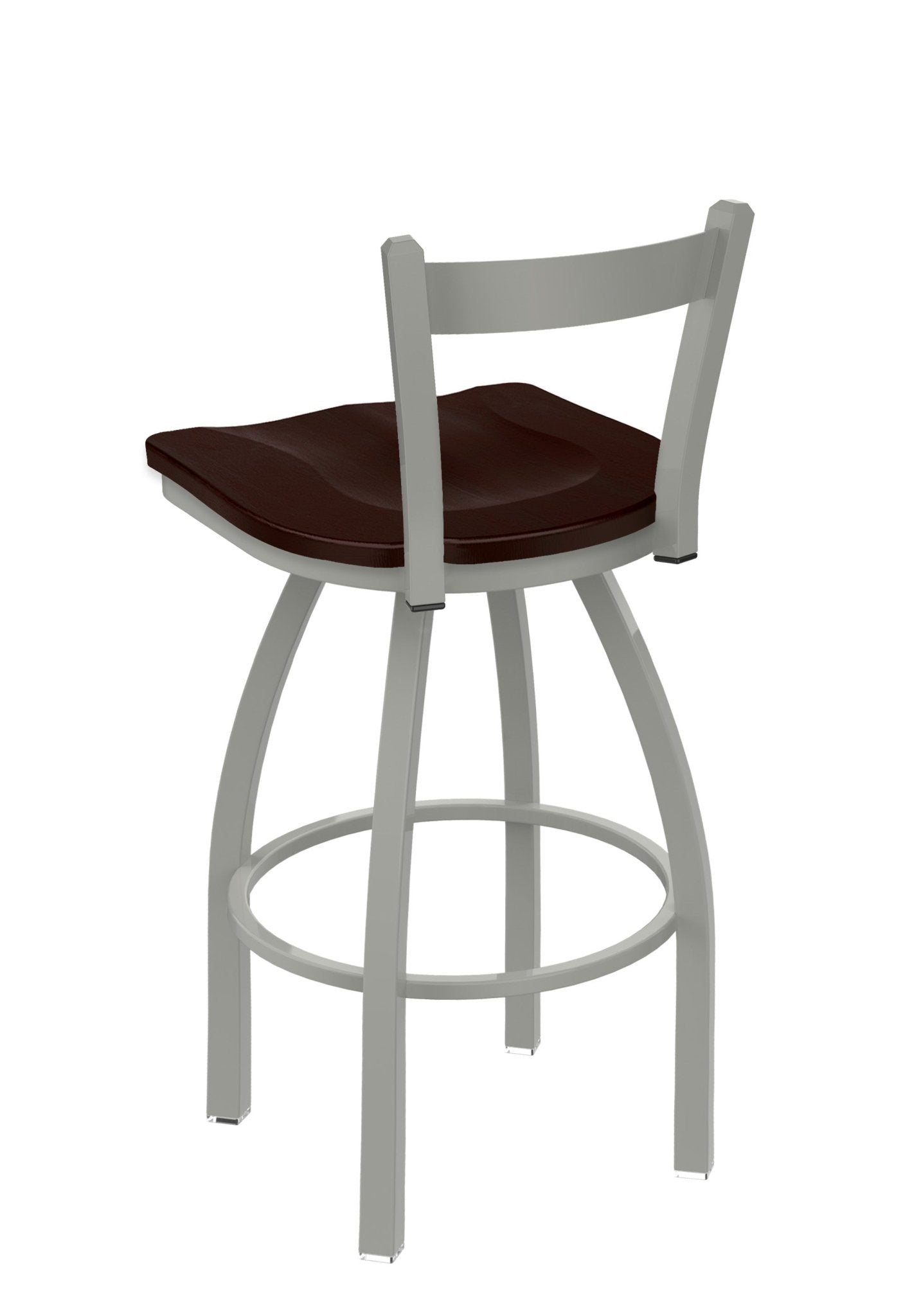 Holland Bar Stool 821 Catalina Low Back Swivel Counter Stool Wooden Seat 25"H (HBS - 821 - CS - WD - 25H) - SchoolOutlet