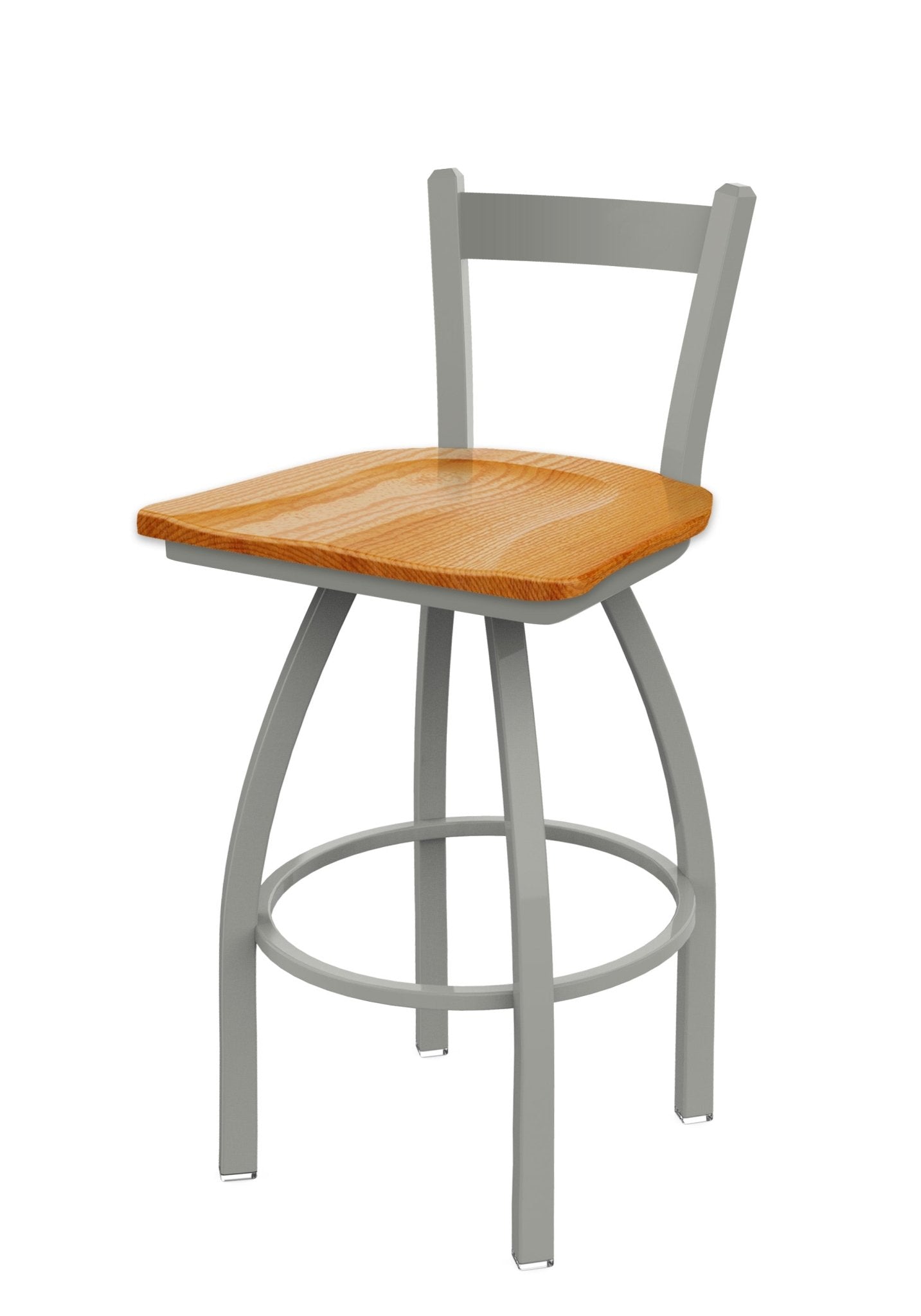 Holland Bar Stool 821 Catalina Low Back Swivel Counter Stool Wooden Seat 25"H (HBS - 821 - CS - WD - 25H) - SchoolOutlet