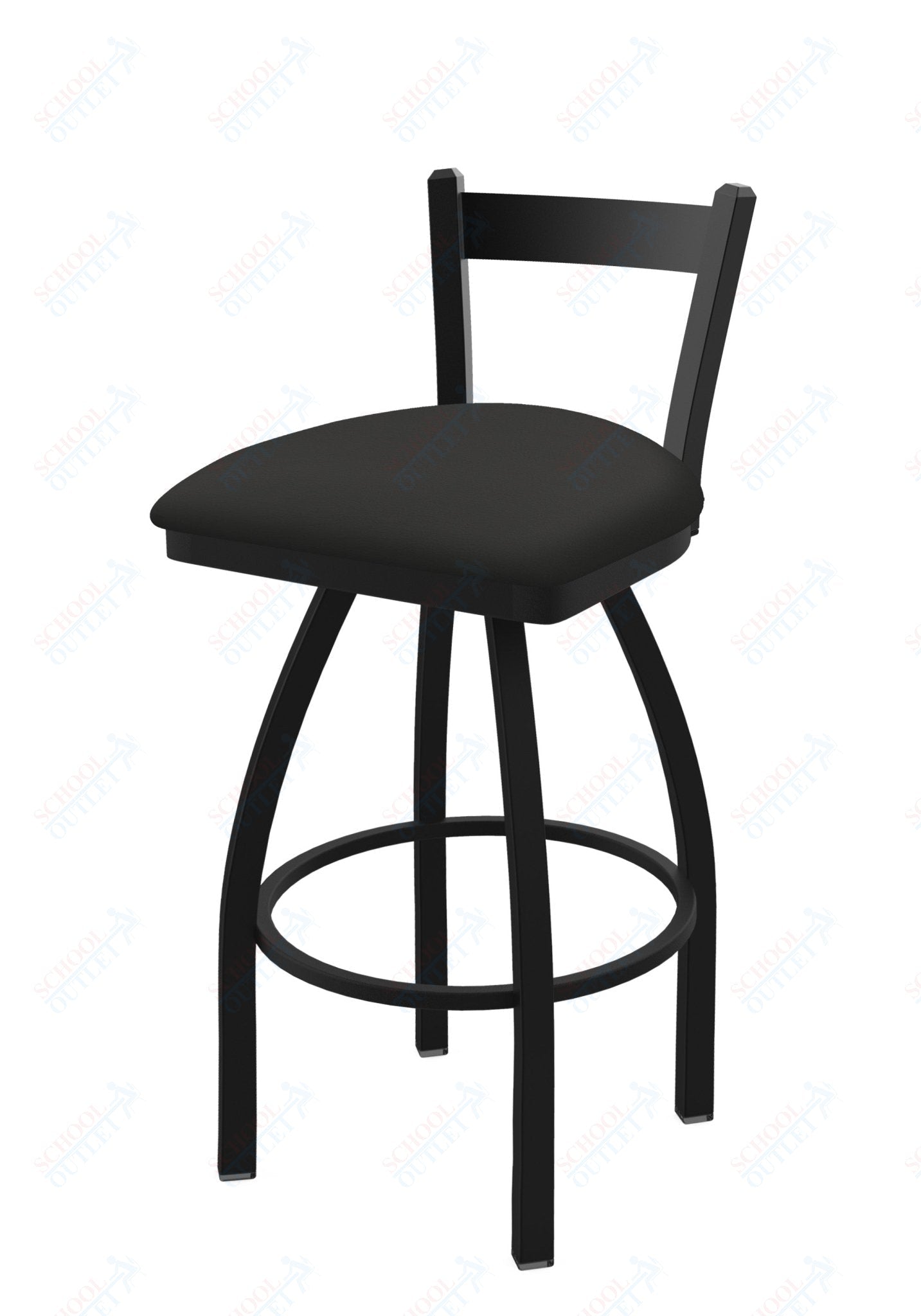 Holland Bar Stool 821 Catalina Low Back Swivel Bar Stool Upholstered Seat 30"H (HBS - 821 - BS - UP - 30H) - SchoolOutlet