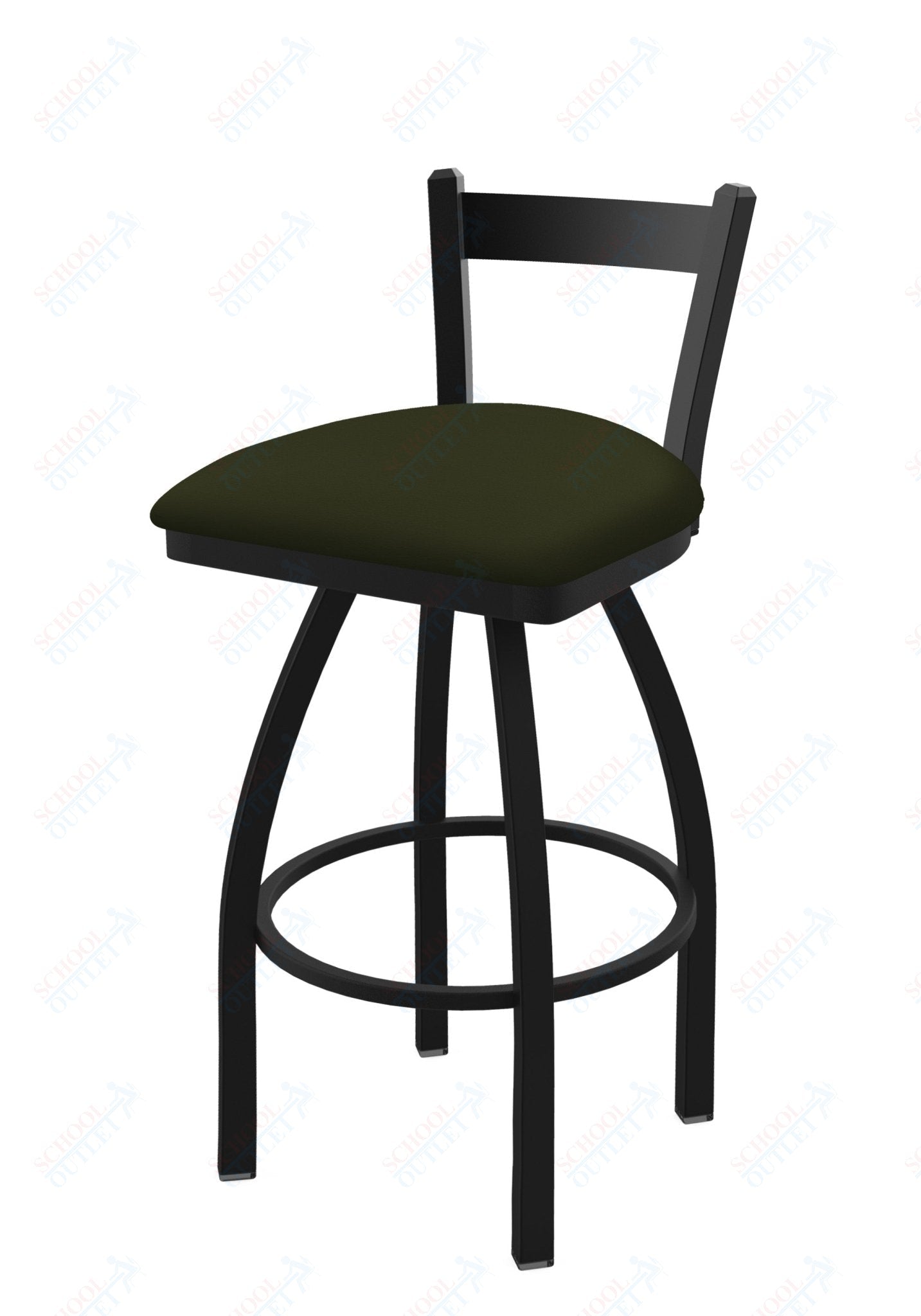 Holland Bar Stool 821 Catalina Low Back Swivel Bar Stool Upholstered Seat 30"H (HBS - 821 - BS - UP - 30H) - SchoolOutlet