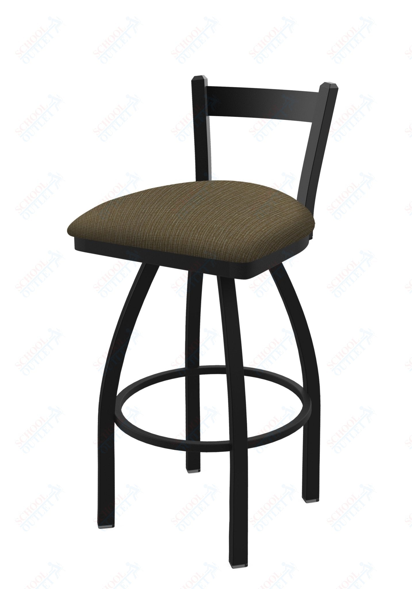 Holland Bar Stool 821 Catalina Low Back Swivel Bar Stool Upholstered Seat 30"H (HBS - 821 - BS - UP - 30H) - SchoolOutlet