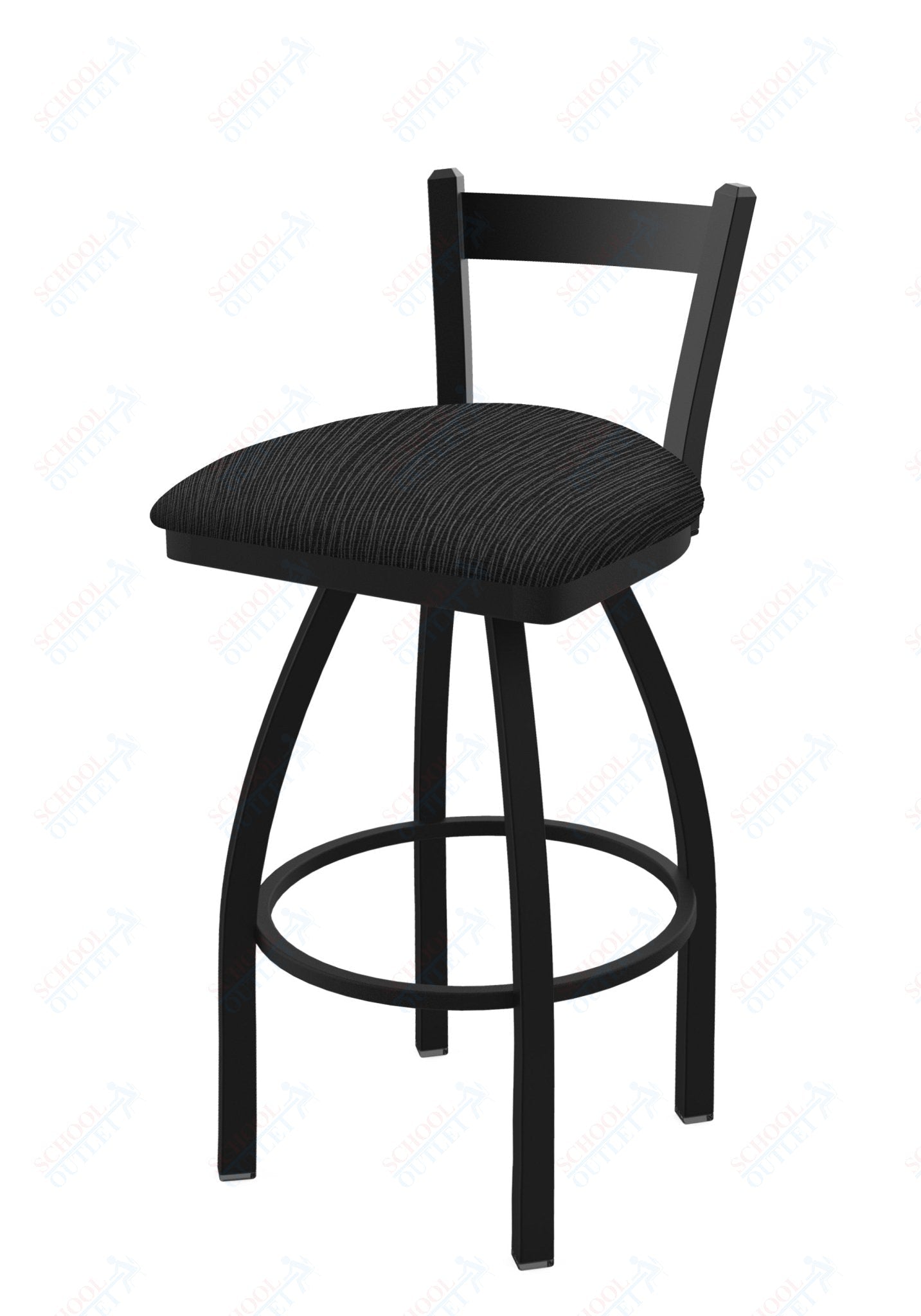 Holland Bar Stool 821 Catalina Low Back Swivel Bar Stool Upholstered Seat 30"H (HBS - 821 - BS - UP - 30H) - SchoolOutlet