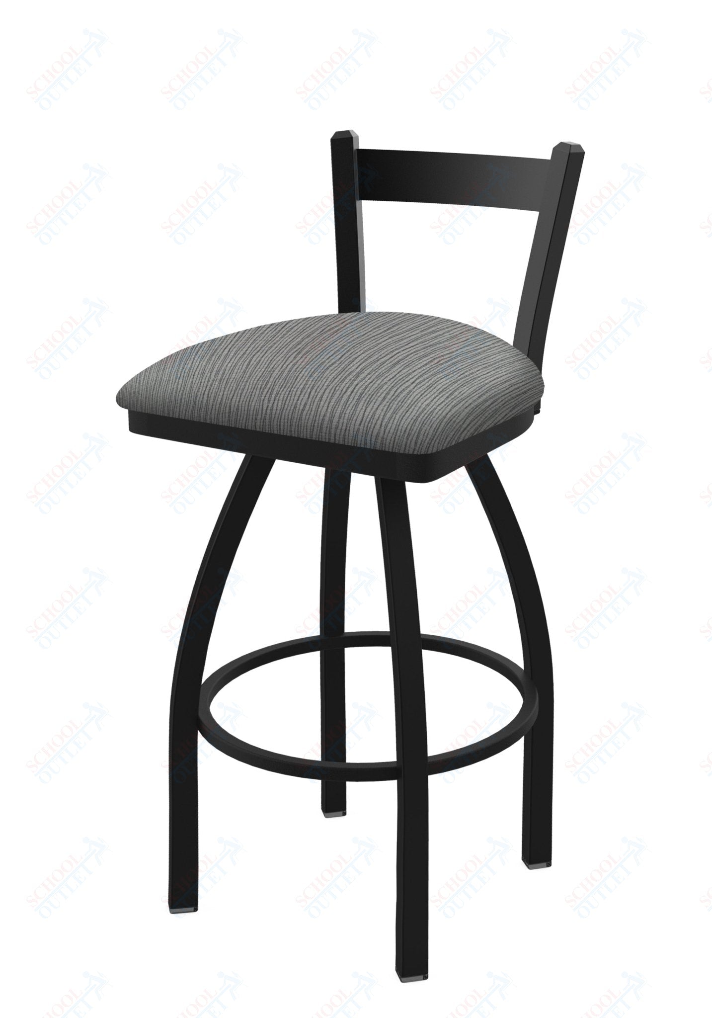 Holland Bar Stool 821 Catalina Low Back Swivel Bar Stool Upholstered Seat 30"H (HBS - 821 - BS - UP - 30H) - SchoolOutlet