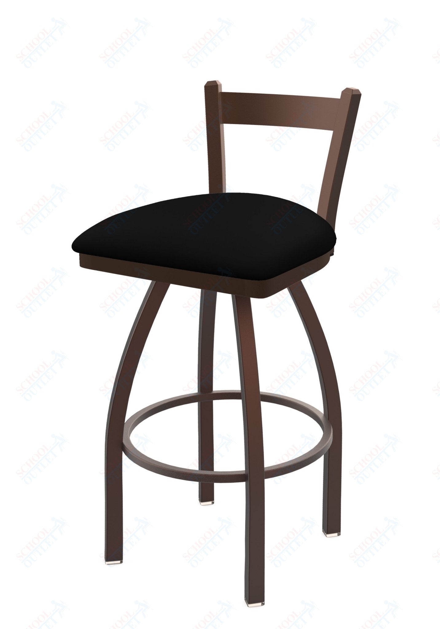 Holland Bar Stool 821 Catalina Low Back Swivel Bar Stool Upholstered Seat 30"H (HBS - 821 - BS - UP - 30H) - SchoolOutlet