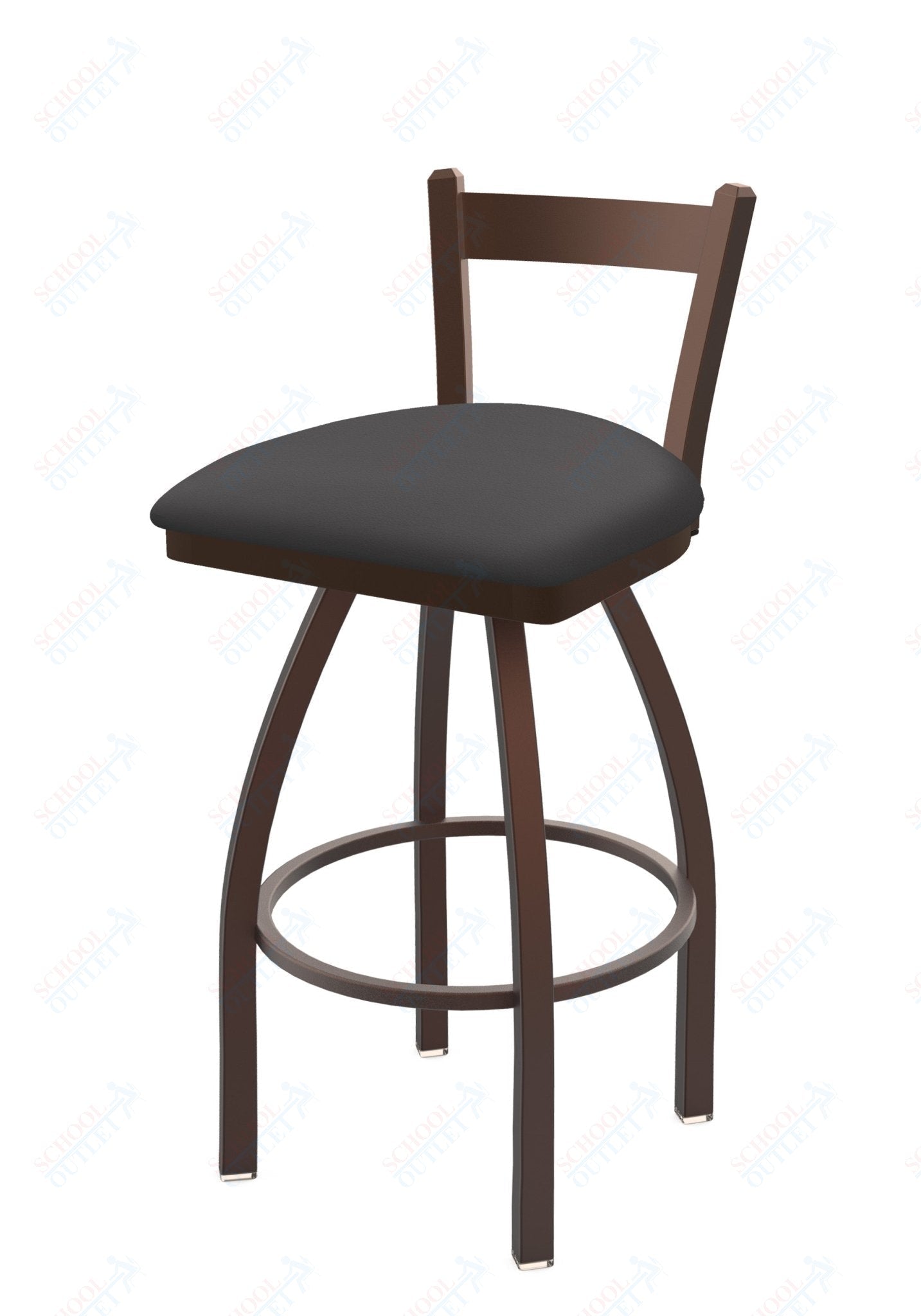 Holland Bar Stool 821 Catalina Low Back Swivel Bar Stool Upholstered Seat 30"H (HBS - 821 - BS - UP - 30H) - SchoolOutlet