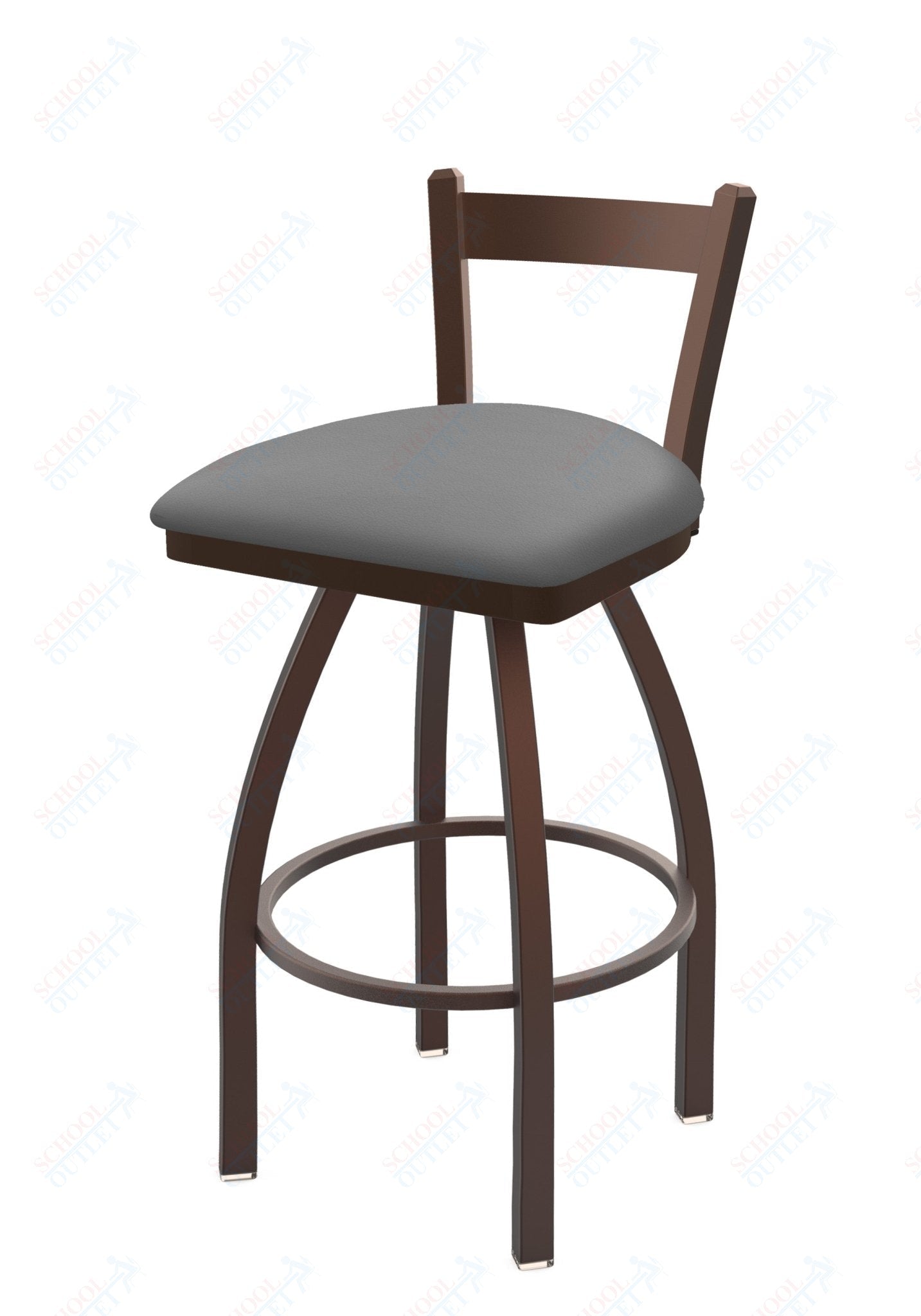 Holland Bar Stool 821 Catalina Low Back Swivel Bar Stool Upholstered Seat 30"H (HBS - 821 - BS - UP - 30H) - SchoolOutlet