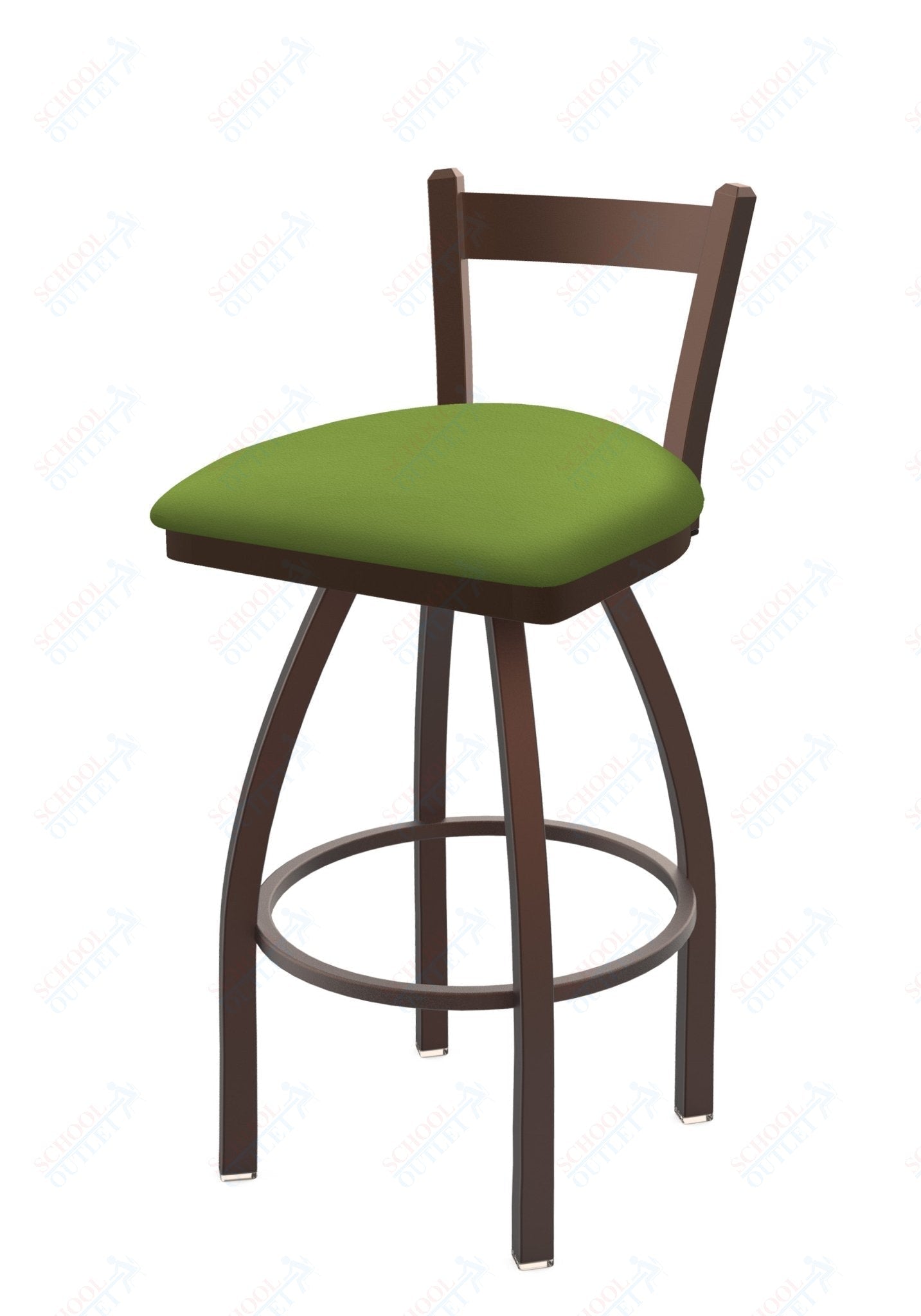 Holland Bar Stool 821 Catalina Low Back Swivel Bar Stool Upholstered Seat 30"H (HBS - 821 - BS - UP - 30H) - SchoolOutlet