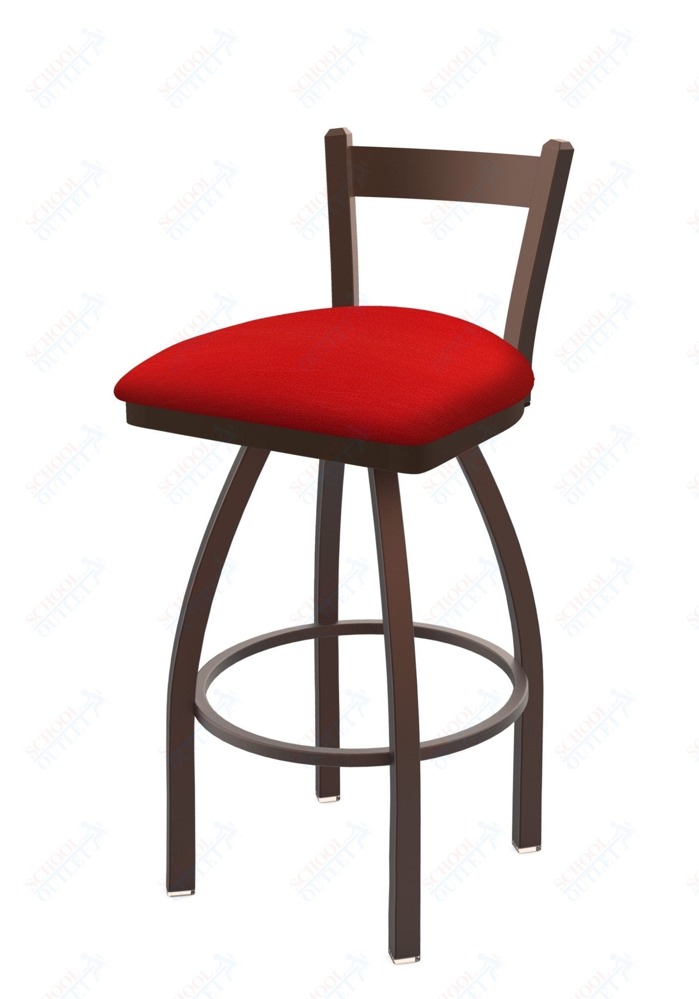 Holland Bar Stool 821 Catalina Low Back Swivel Bar Stool Upholstered Seat 30"H (HBS - 821 - BS - UP - 30H) - SchoolOutlet