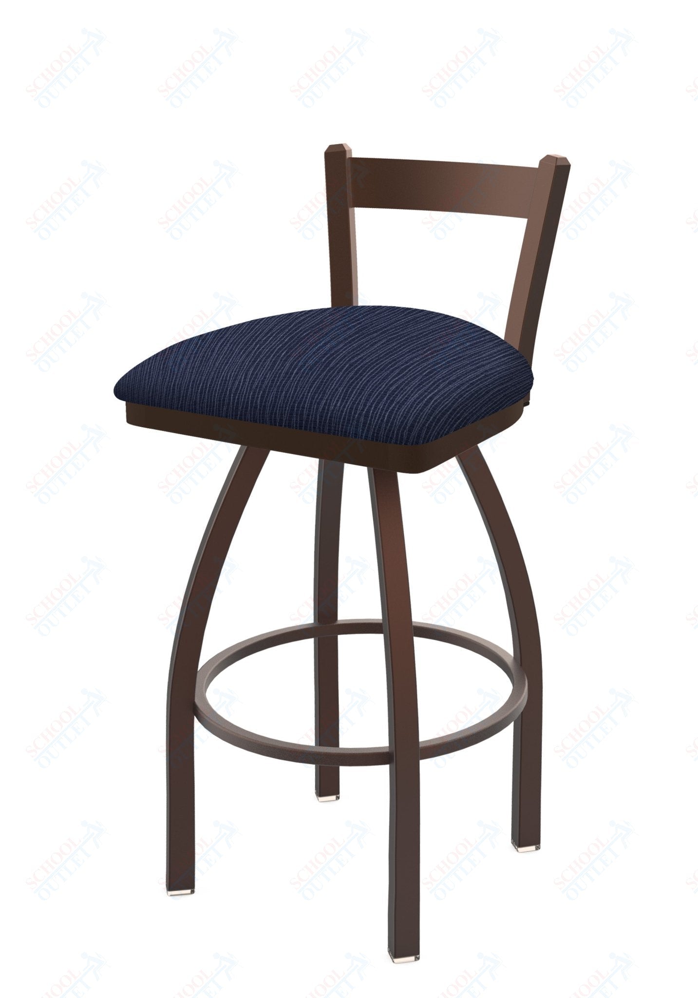 Holland Bar Stool 821 Catalina Low Back Swivel Bar Stool Upholstered Seat 30"H (HBS - 821 - BS - UP - 30H) - SchoolOutlet