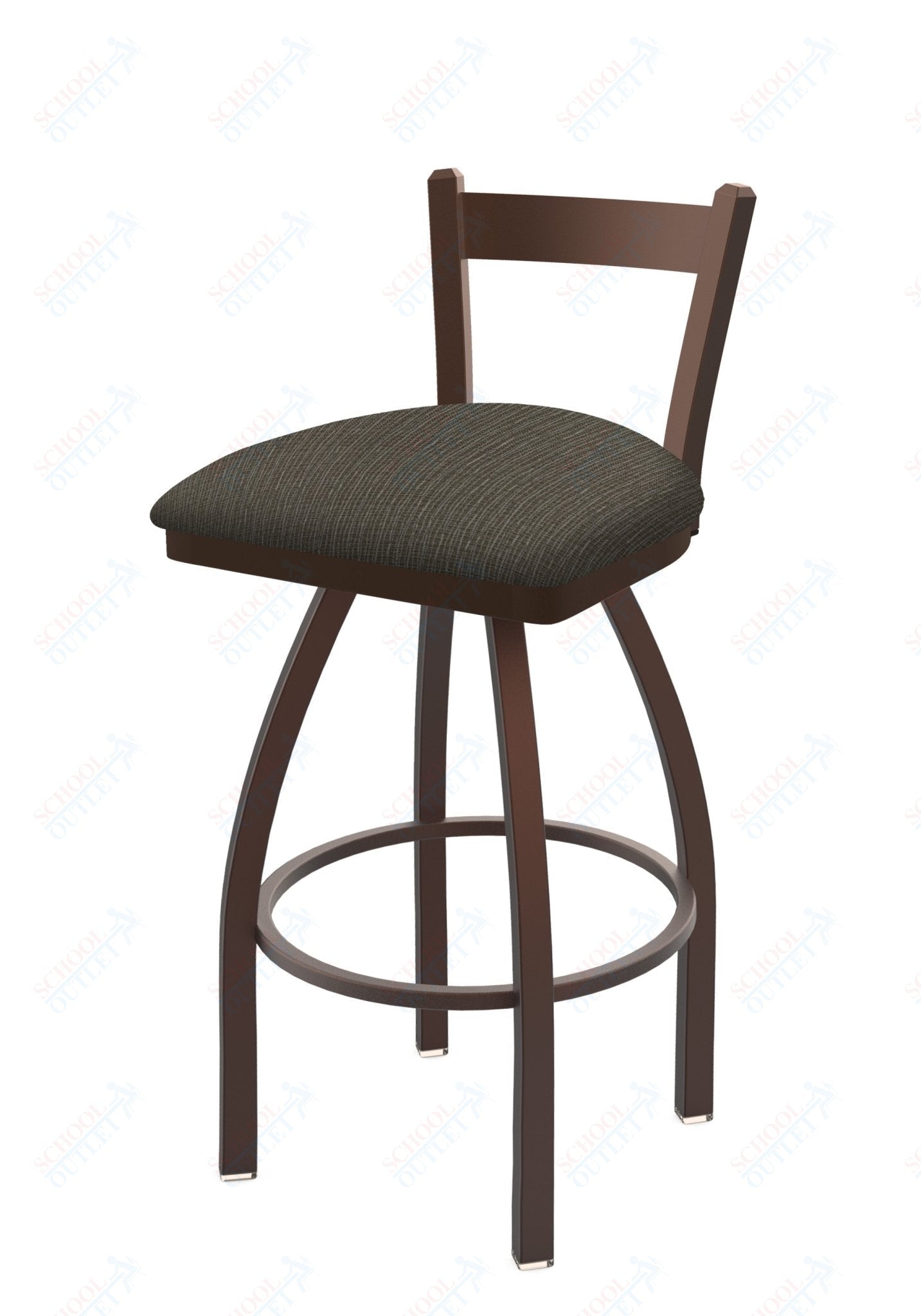 Holland Bar Stool 821 Catalina Low Back Swivel Bar Stool Upholstered Seat 30"H (HBS - 821 - BS - UP - 30H) - SchoolOutlet