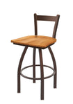 Holland Bar Stool 821 Catalina Low Back Swivel Bar Stool Wooden Seat 30