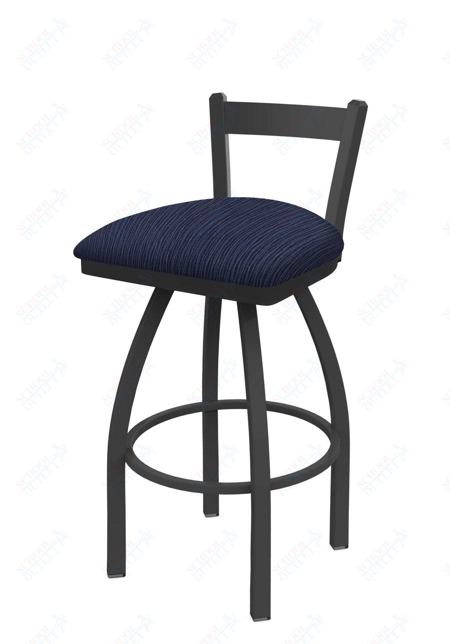 Holland Bar Stool 821 Catalina Low Back Swivel Bar Stool Upholstered Seat 30"H (HBS - 821 - BS - UP - 30H) - SchoolOutlet
