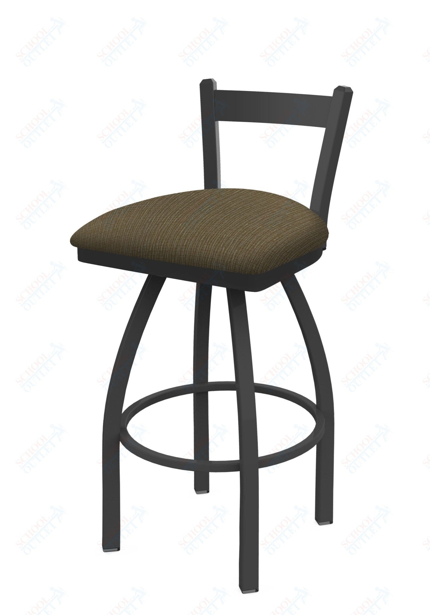 Holland Bar Stool 821 Catalina Low Back Swivel Bar Stool Upholstered Seat 30"H (HBS - 821 - BS - UP - 30H) - SchoolOutlet