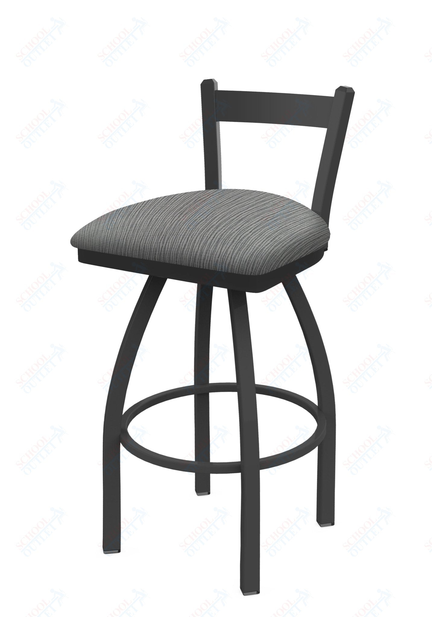 Holland Bar Stool 821 Catalina Low Back Swivel Bar Stool Upholstered Seat 30"H (HBS - 821 - BS - UP - 30H) - SchoolOutlet
