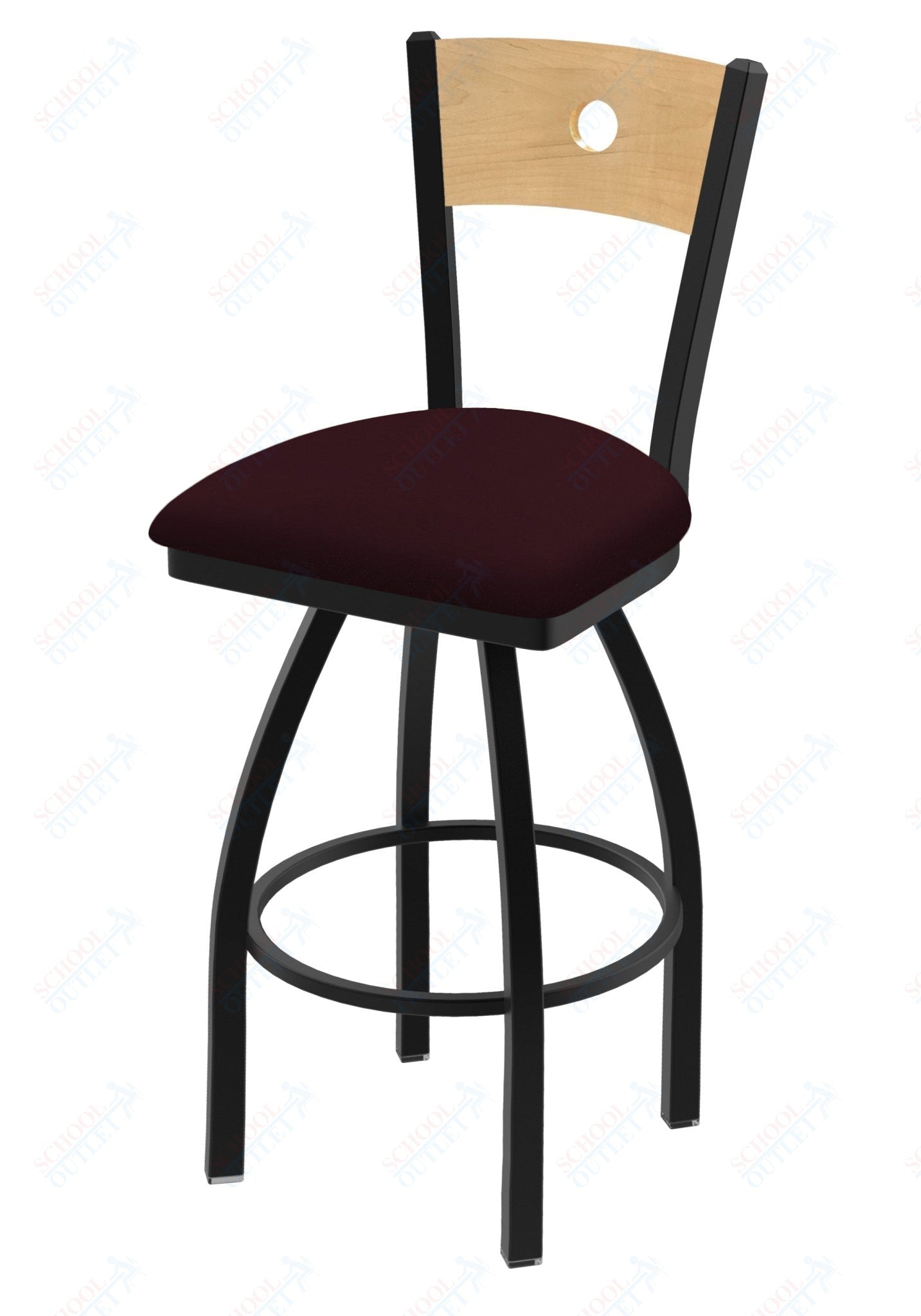 Holland Bar Stool 830 Voltaire Swivel Bar Stool Upholstered Seat 30"H (HBS - 830 - BS - UP - 30H) - SchoolOutlet