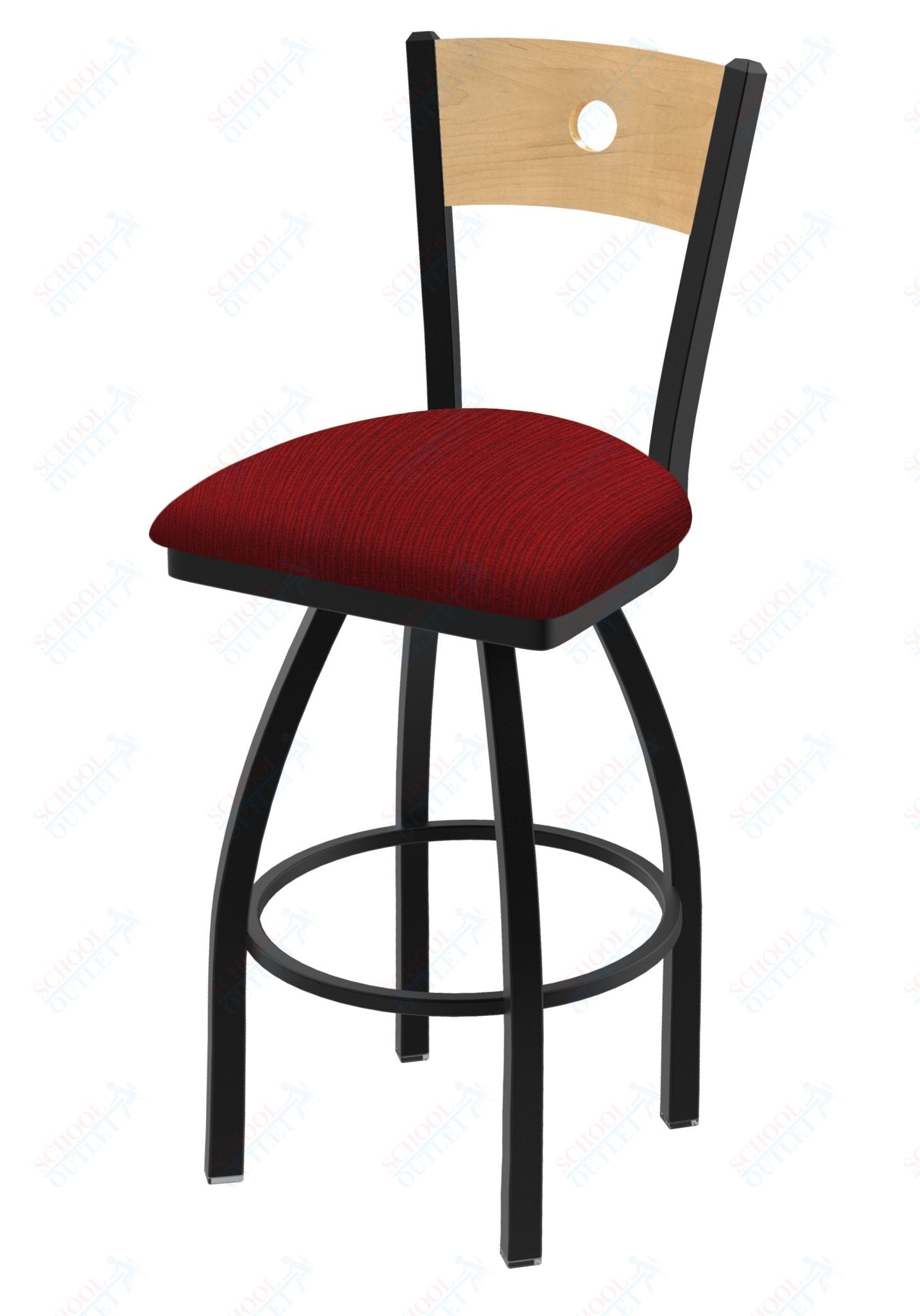 Holland Bar Stool 830 Voltaire Swivel Bar Stool Upholstered Seat 30"H (HBS - 830 - BS - UP - 30H) - SchoolOutlet